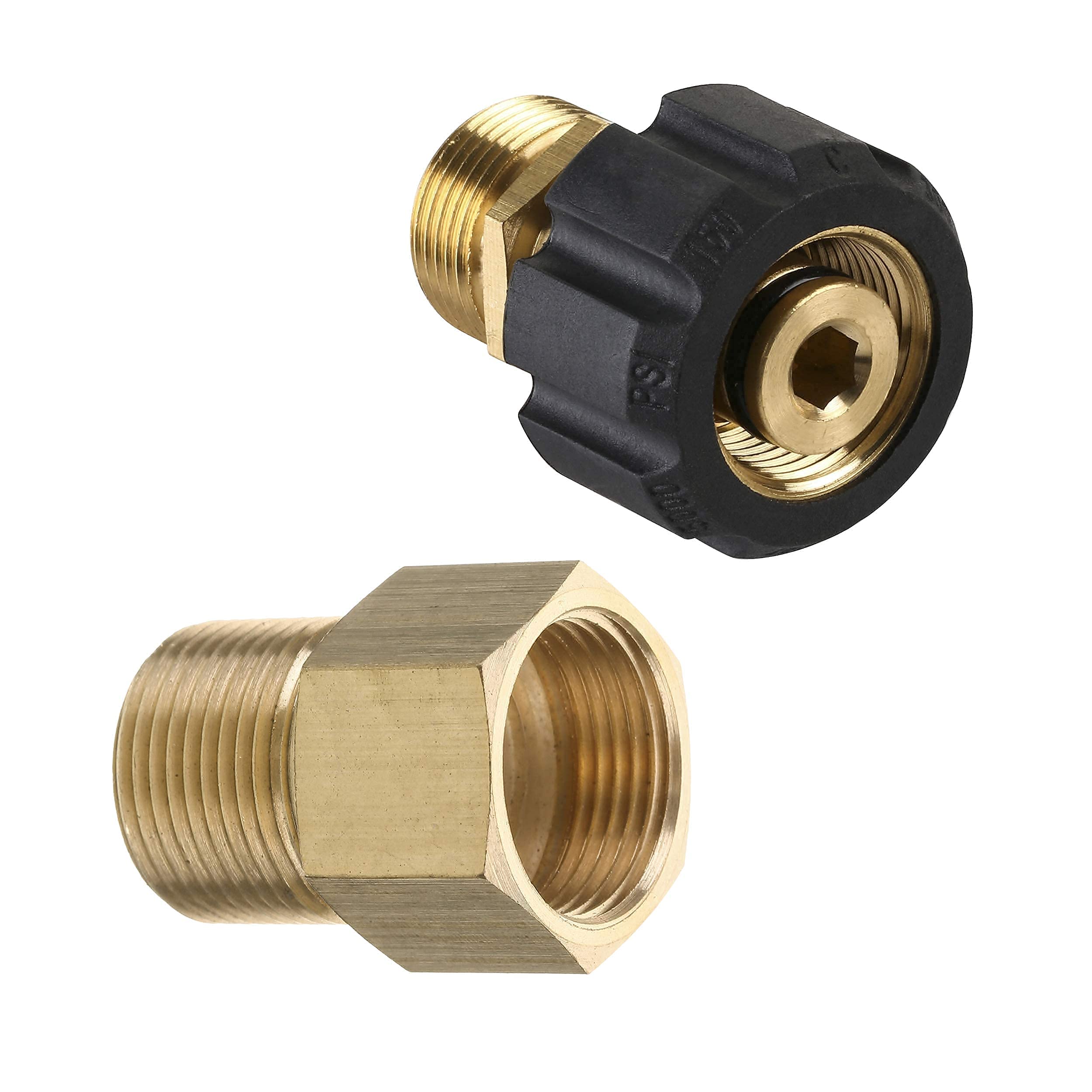 High Pressure Washer Coupler & Power Washer Adapter - 4500 PSI Brass Quick Connect for M MINGLE - Perfect for Car Washing, Home Cleaning & Outdoor Equipment Maintenance