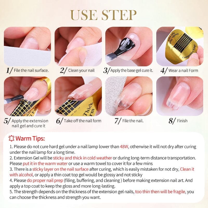 Glitter Pink Extension Nail Gel EG08 - 30ml Professional Nail Art Polish for Salon & Home Manicure - Perfect for Parties, Weddings & Special Occasions