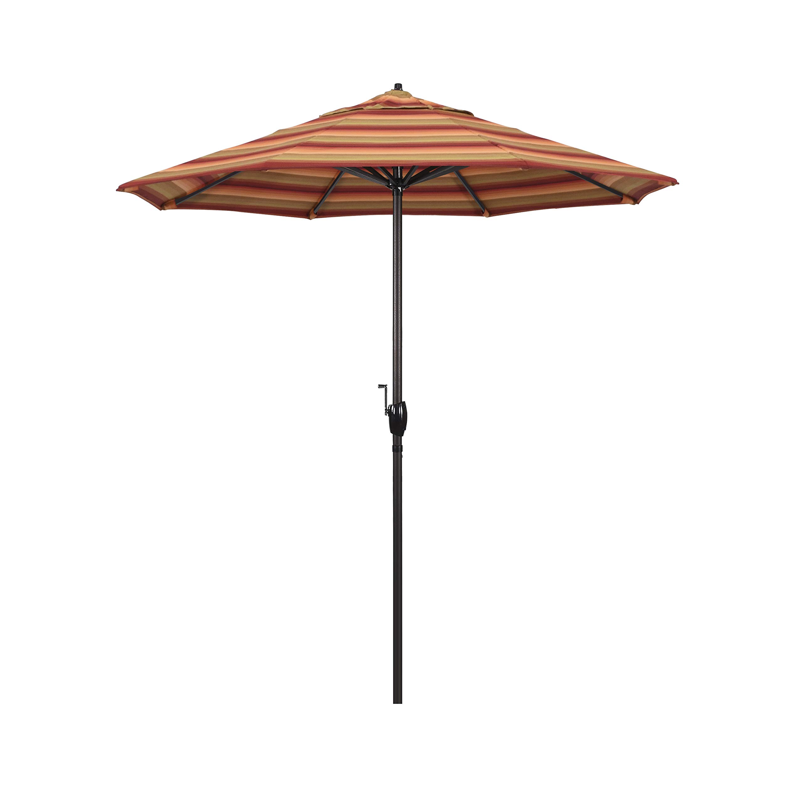 California Umbrella ATA758117-56095 Casa Series 7.5' Round Patio Umbrella in Astoria Sunset - Perfect for Outdoor Dining, Poolside Lounging, and Backyard Relaxation