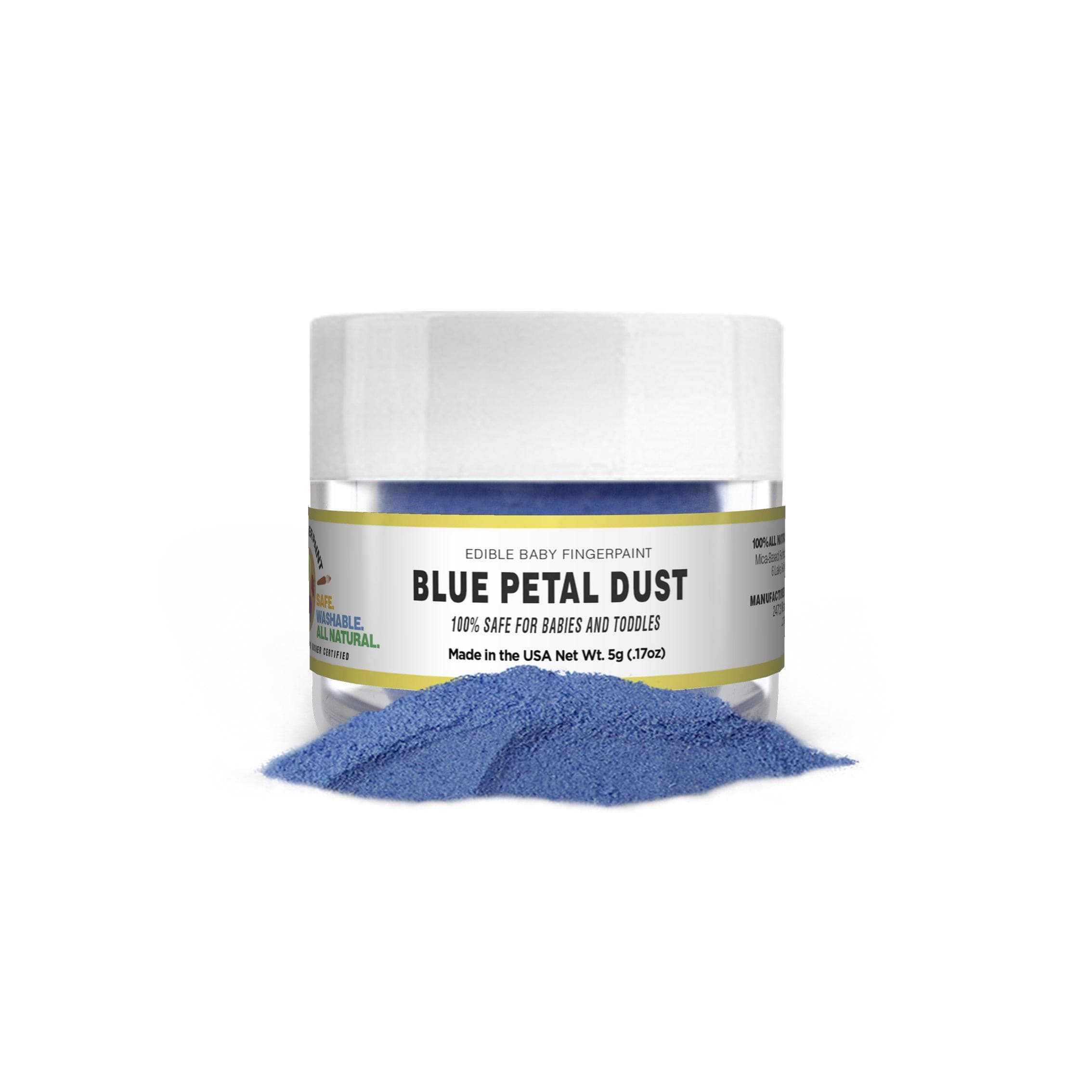 Organic Blue Petal Dust - Edible Baby Finger Paint for Safe & Fun Sensory Play - Perfect for DIY Cake Decorating & Kids Art Projects