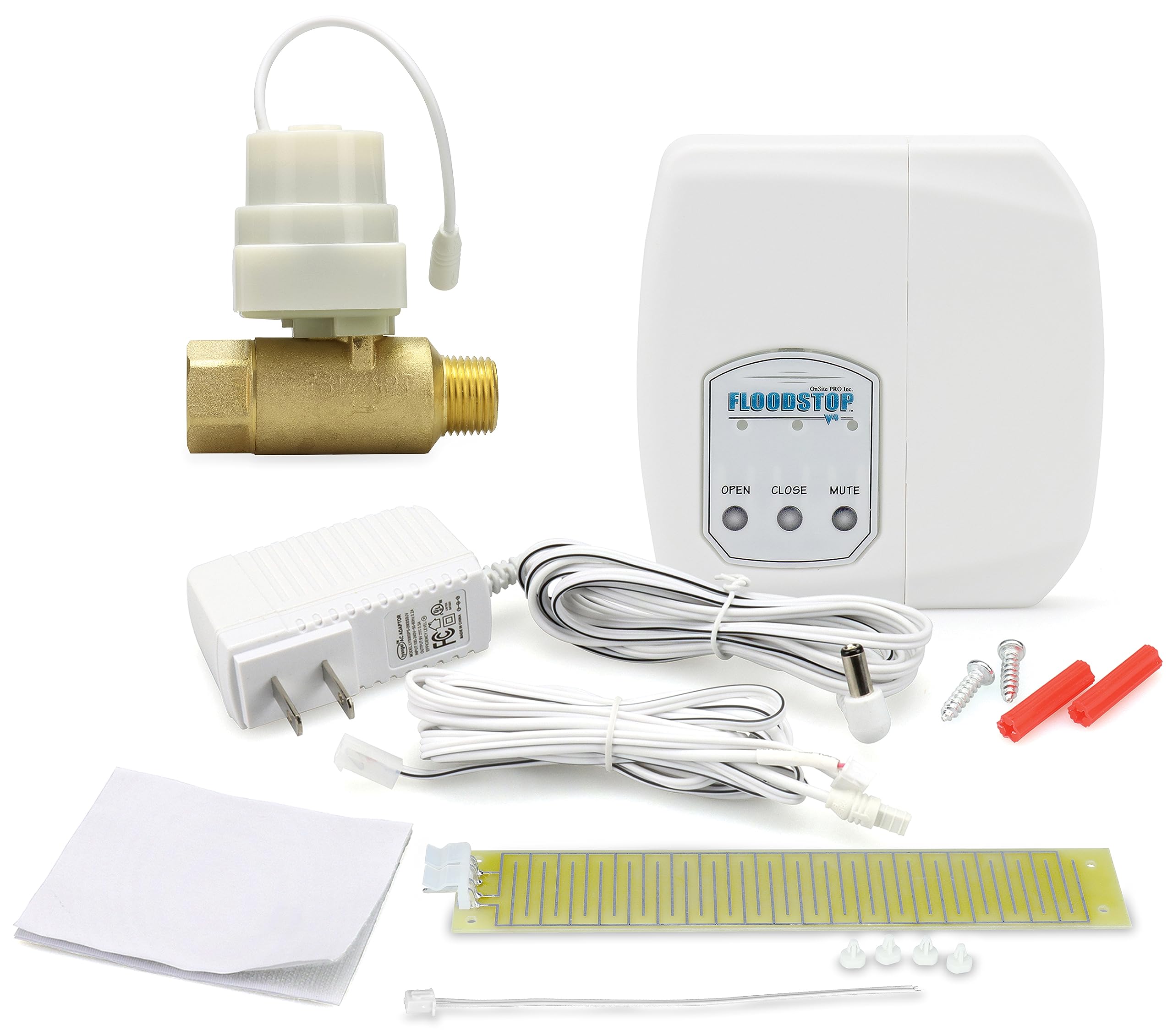FloodStop Water Heater Leak Detector Kit with Automatic Shut-Off Valve, 1/2