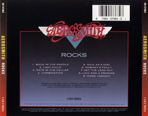 Aerosmith Rocks CD Album Reissue - Near Mint or Mint Condition - Perfect for Collectors & Classic Rock Fans