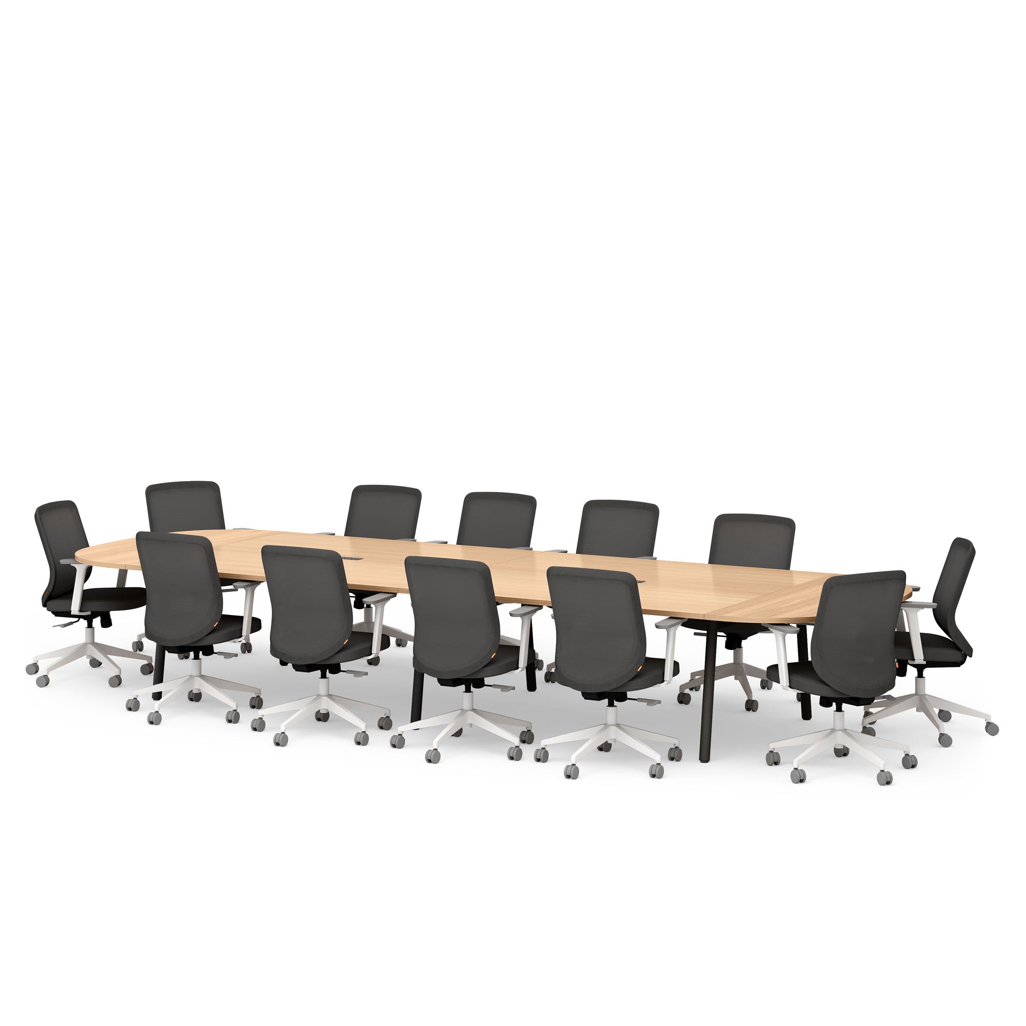 Series A Scale Racetrack Conference Table - Modern Office Meeting Table for Boardrooms & Executive Offices - Perfect for Corporate Meetings, Team Collaboration & Professional Workspaces