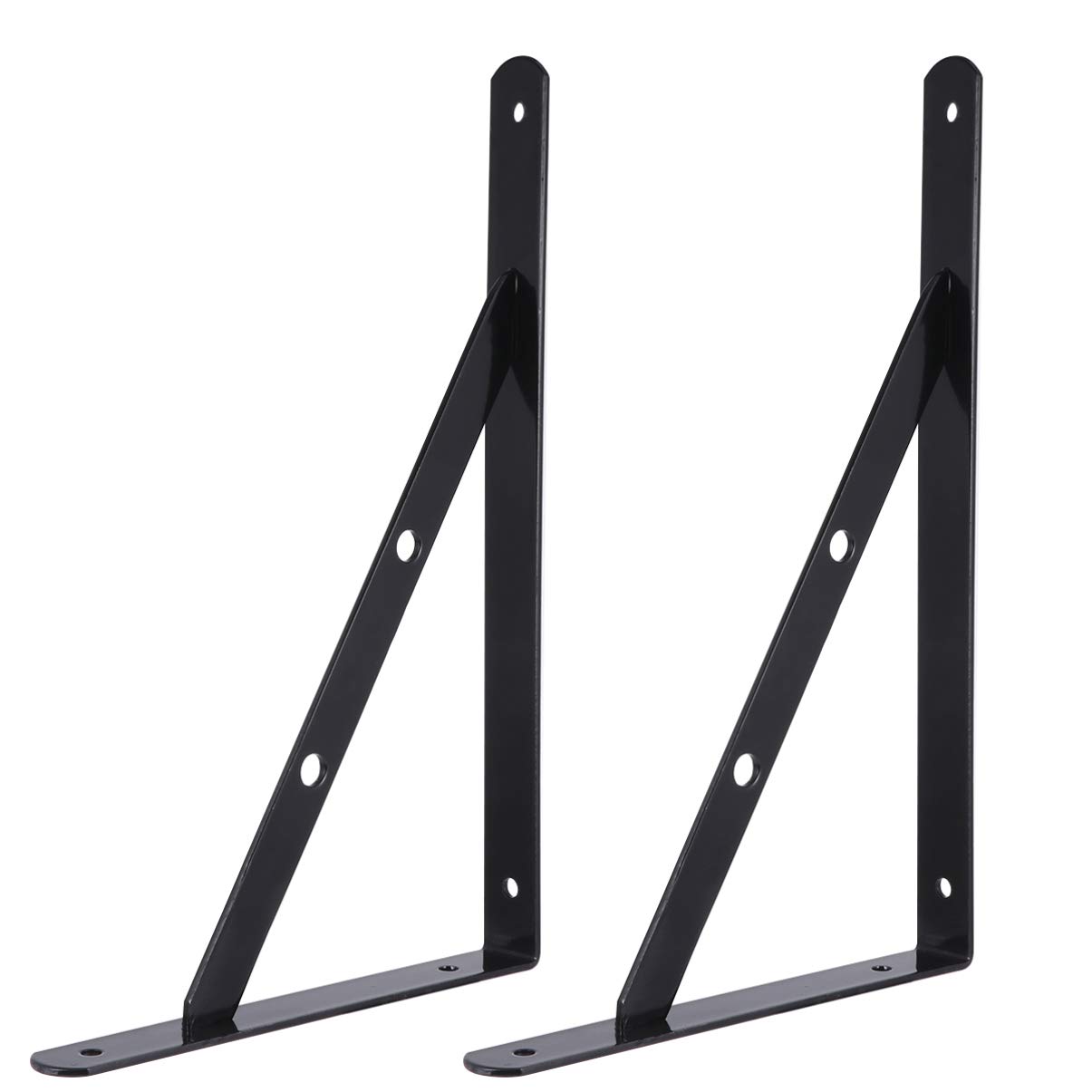2 Pack Heavy Duty Rustic Shelf Brackets - Wall Angel Corner Braces for Blind Shelves, Folding Shelves & Workbenches | Sturdy Metal Hardware for Home & Workshop Organization