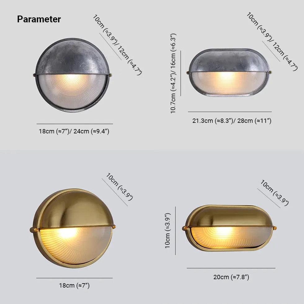 Modern Geometric Silver Industrial Outdoor Wall Lights - Waterproof & Durable for Patio, Garden, Porch, and Exterior Home Lighting