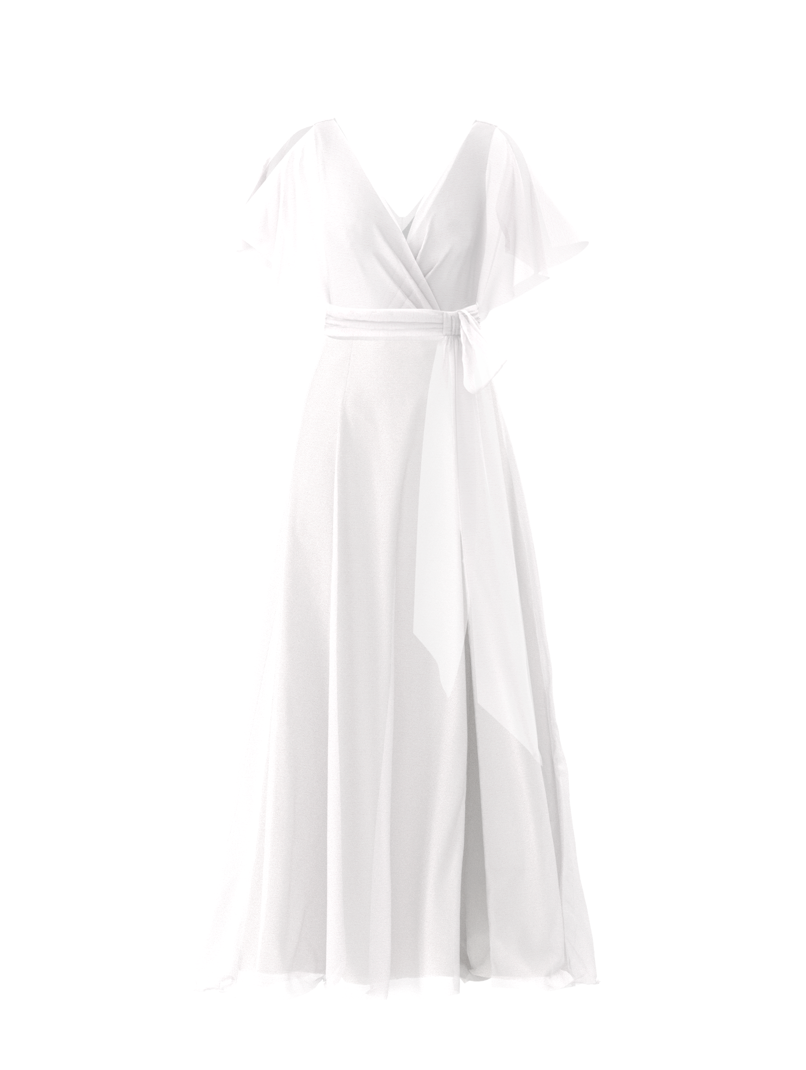 Elegant White Ava Bodice with Arabella Skirt and Sash Belt - Perfect for Weddings, Prom, and Formal Events