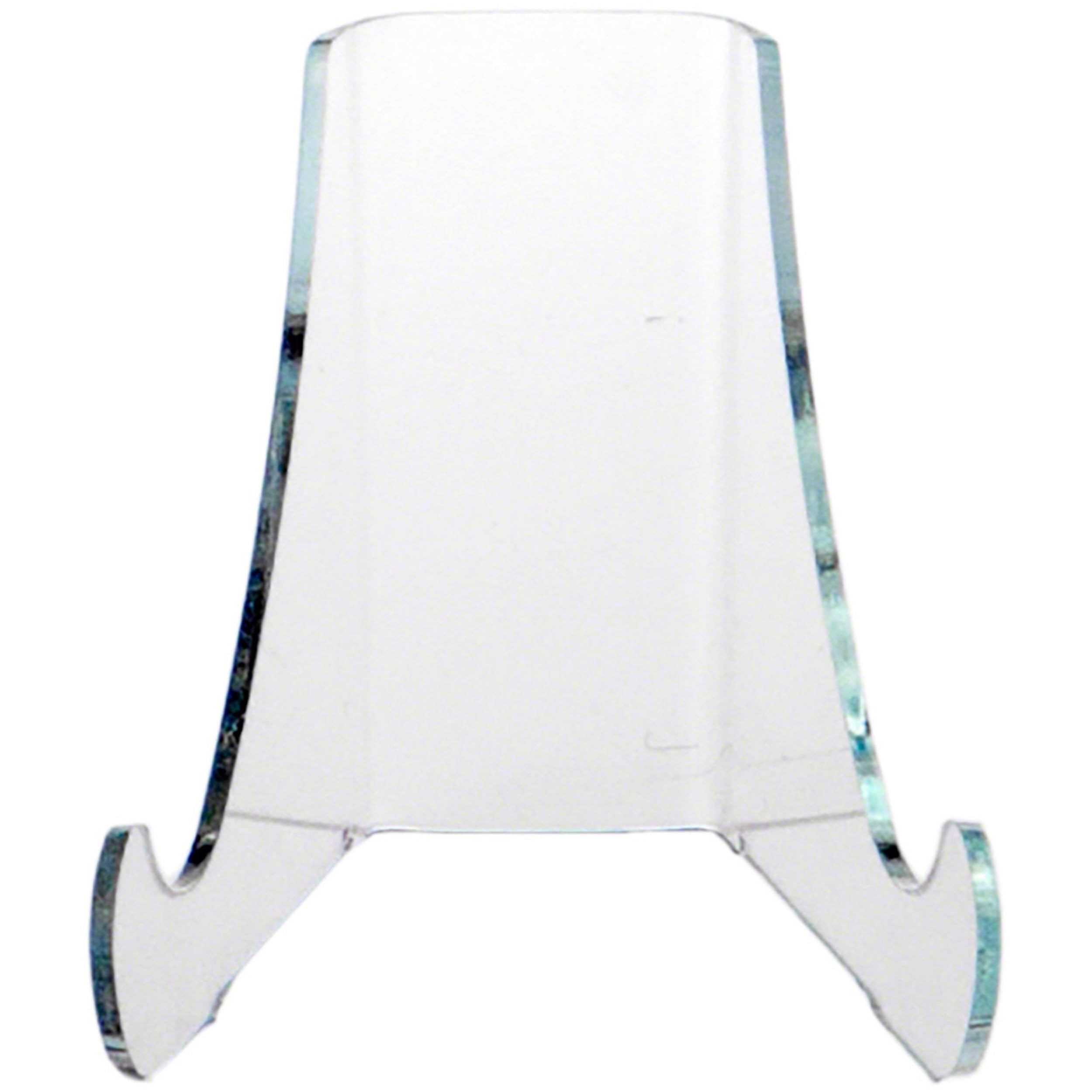 Clear Acrylic Flat Back Easel with Rounded Support Ledges - 3