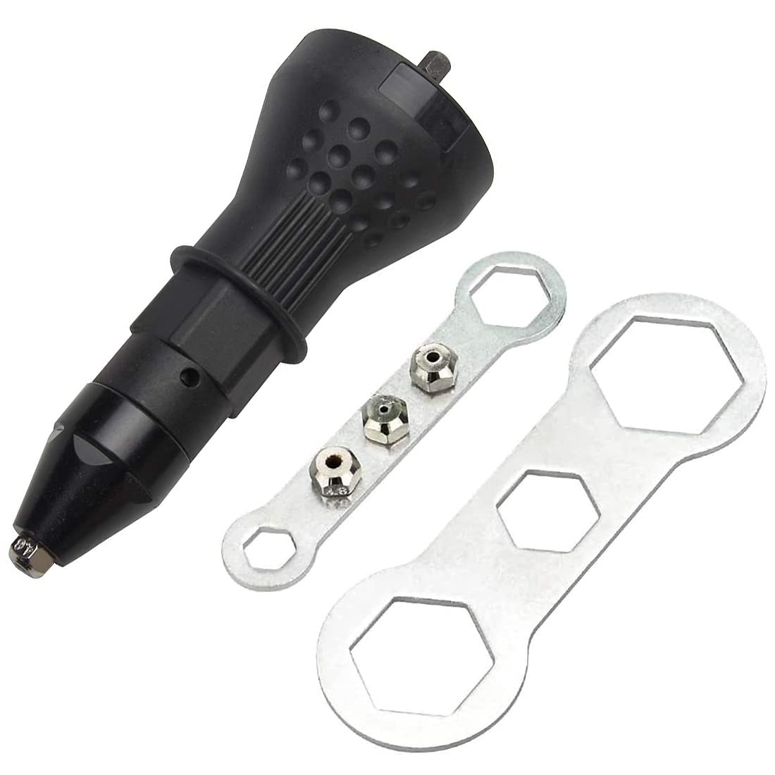 Cordless Rivet Gun Kit with Riveter Adapter - Electric Drill Tool Accessories for Insert Nuts & Rivet Attachments | Perfect for DIY Projects, Metalworking, and Automotive Repairs