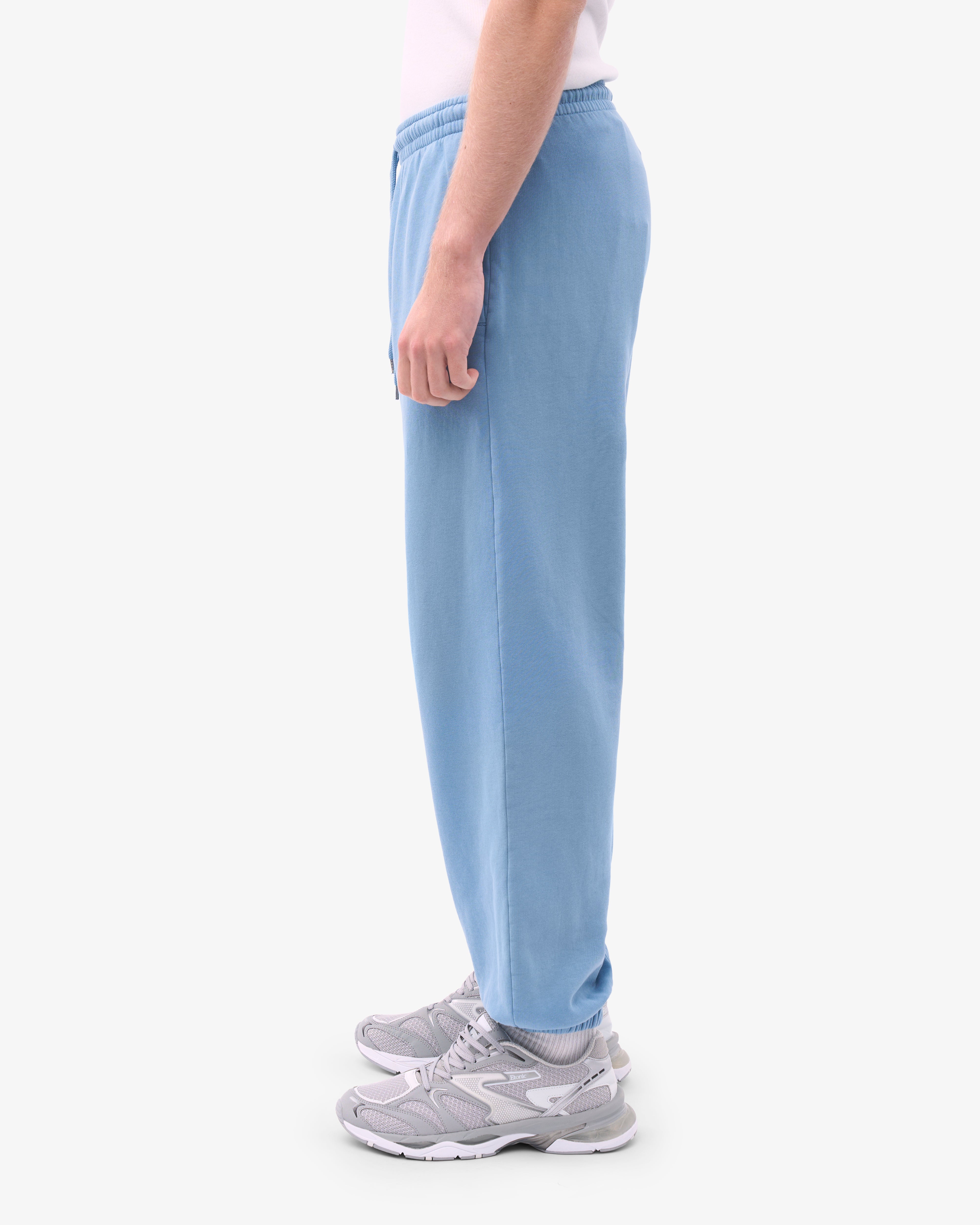 Organic Relaxed Sweatpants for Women - Soft Cotton Lounge Pants in Seaside Blue - Perfect for Yoga, Home Wear & Casual Outfits
