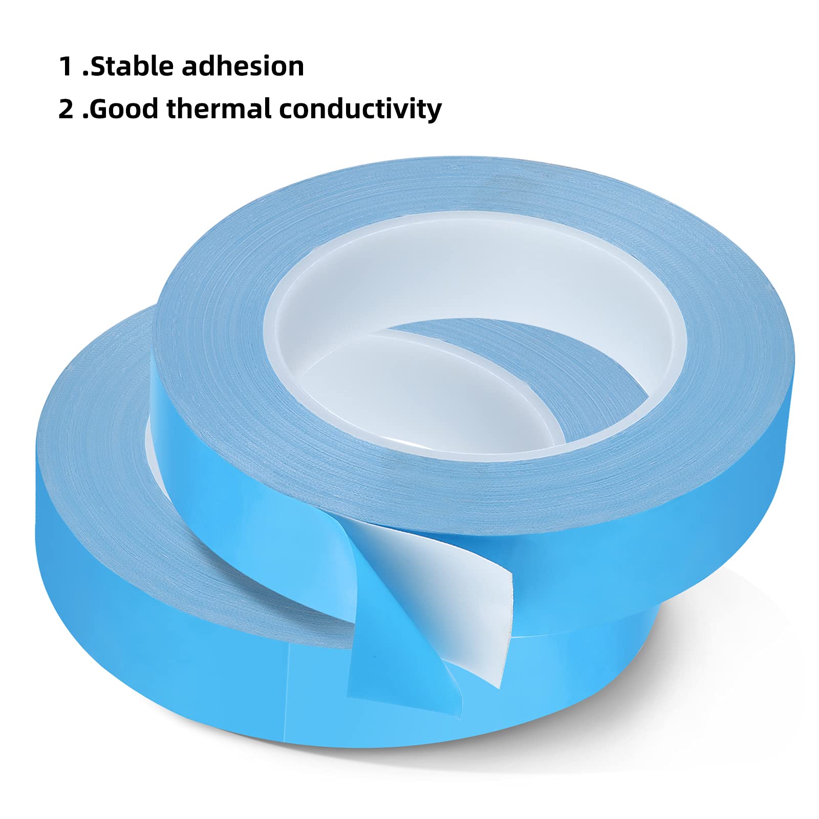 High-Performance Thermal Adhesive Tape - Double Sided Thermally Conductive Tape for Heatsinks, LED Strips, IC Chips, CPU Boards & Cooling Devices (13mm x 25m x 0.2mm) - Perfect for Electronics Repair, PC Building & DIY Projects