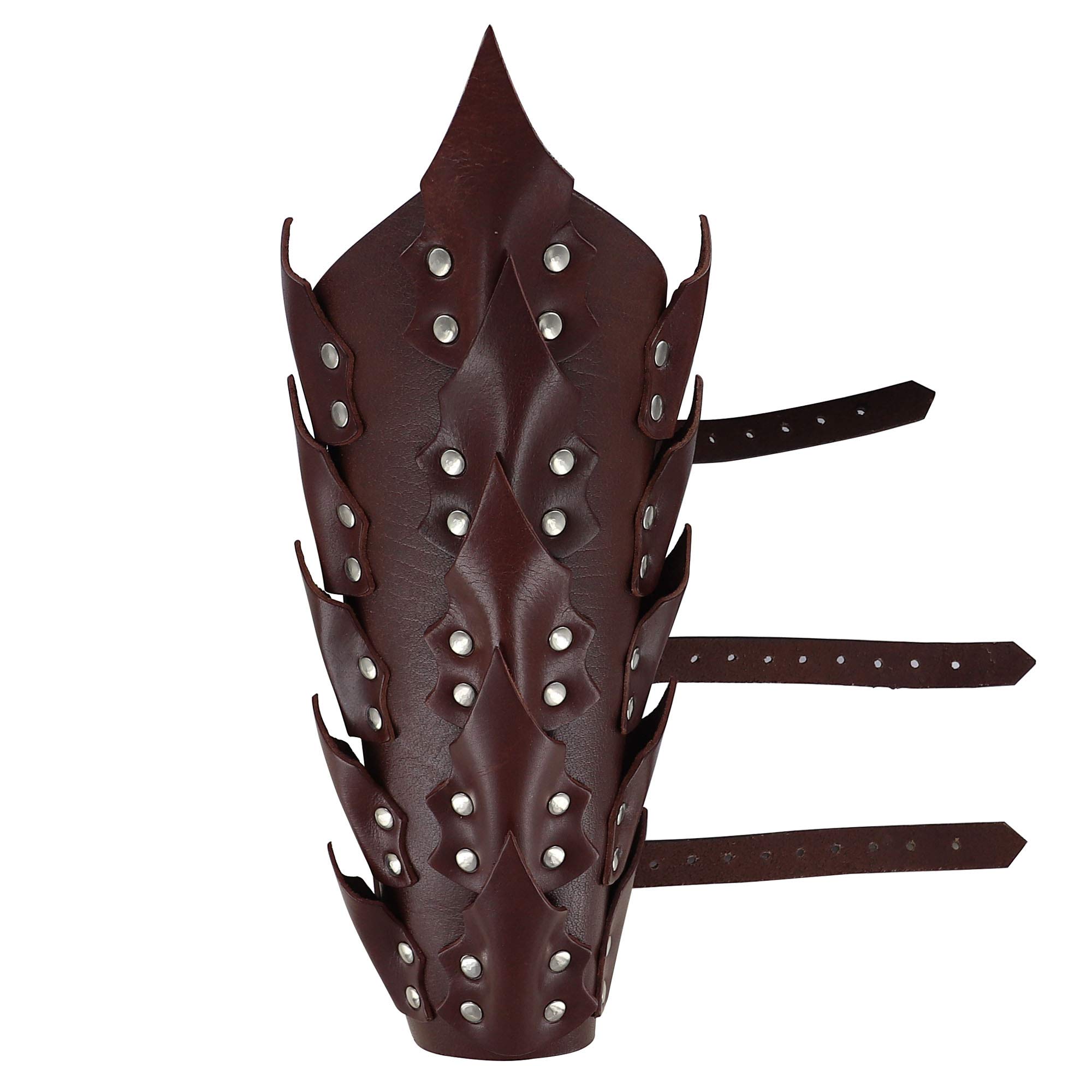 Drogo’s Fury Dragon Scale Adjustable Leather Leg Greave - Medieval Armor Replica for Cosplay, LARP & Renaissance Fairs | Perfect for Game of Thrones Fans & Fantasy Costume Enthusiasts