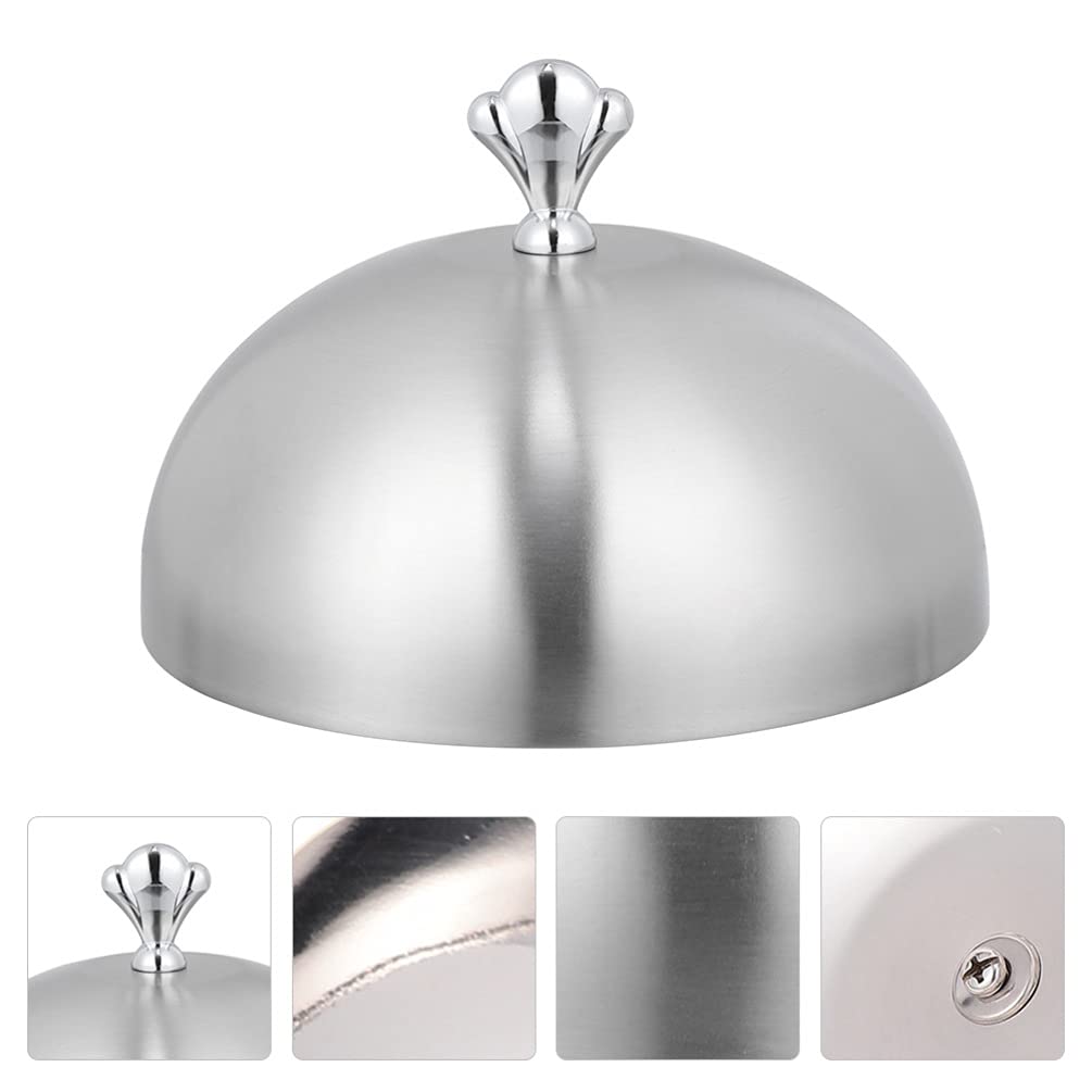 Premium Stainless Steel Food Dome - Bell Tent Design for Steak, BBQ & Indoor Grilling - Elegant Western Food Cover for Serving & Presentation - Rustproof Round Food Umbrella for Parties, Camping & Restaurants
