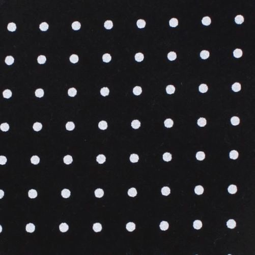 Black Cotton Pocket Square with Mini White Polka Dots - Elegant Men's Fashion Accessory for Weddings, Business Suits & Formal Events