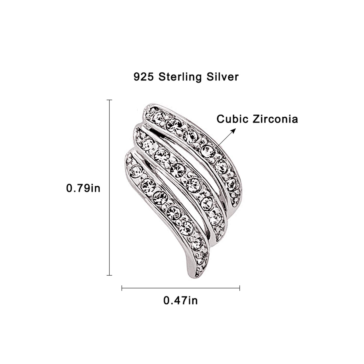 Sterling Silver & Rose Gold Simulated Diamond Stud Earrings for Women - Elegant Gift for Anniversary, Birthday & Special Occasions