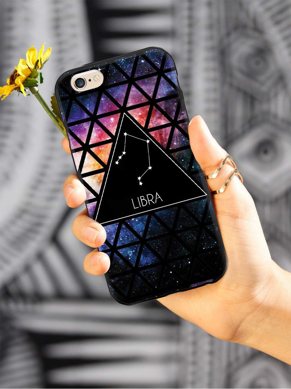 Inspired Cases - iPhone 11 Pro Max Case Compatible - 3D Textured Protective Cover for Apple iPhone 11 Pro Max - Zodiac Constellation Libra Design - Perfect for Everyday Use, Travel & Gift Giving