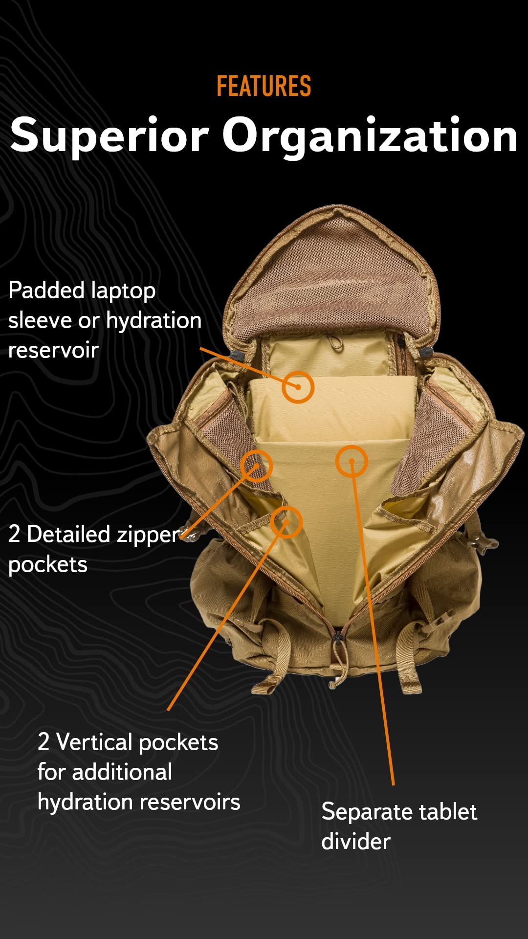 Mystery Ranch 2-Day Tactical Backpack - Durable Molle Hiking Pack for Outdoor Adventures, Coyote Brown, SM/MD Size - Perfect for Camping, Hiking & Military Use
