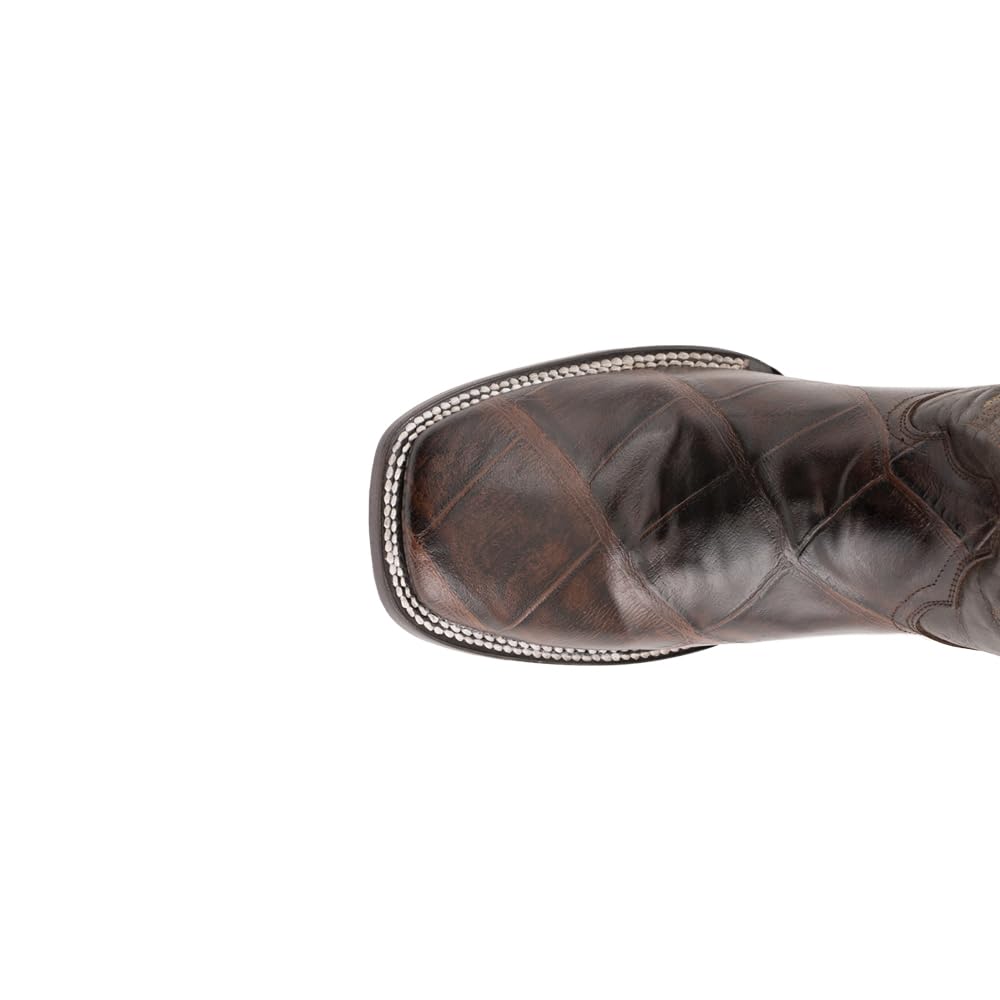 Men's Genuine Leather Western Cowboy Boots - Comfortable & Stylish for Rodeo, Country Dance & Outdoor Riding