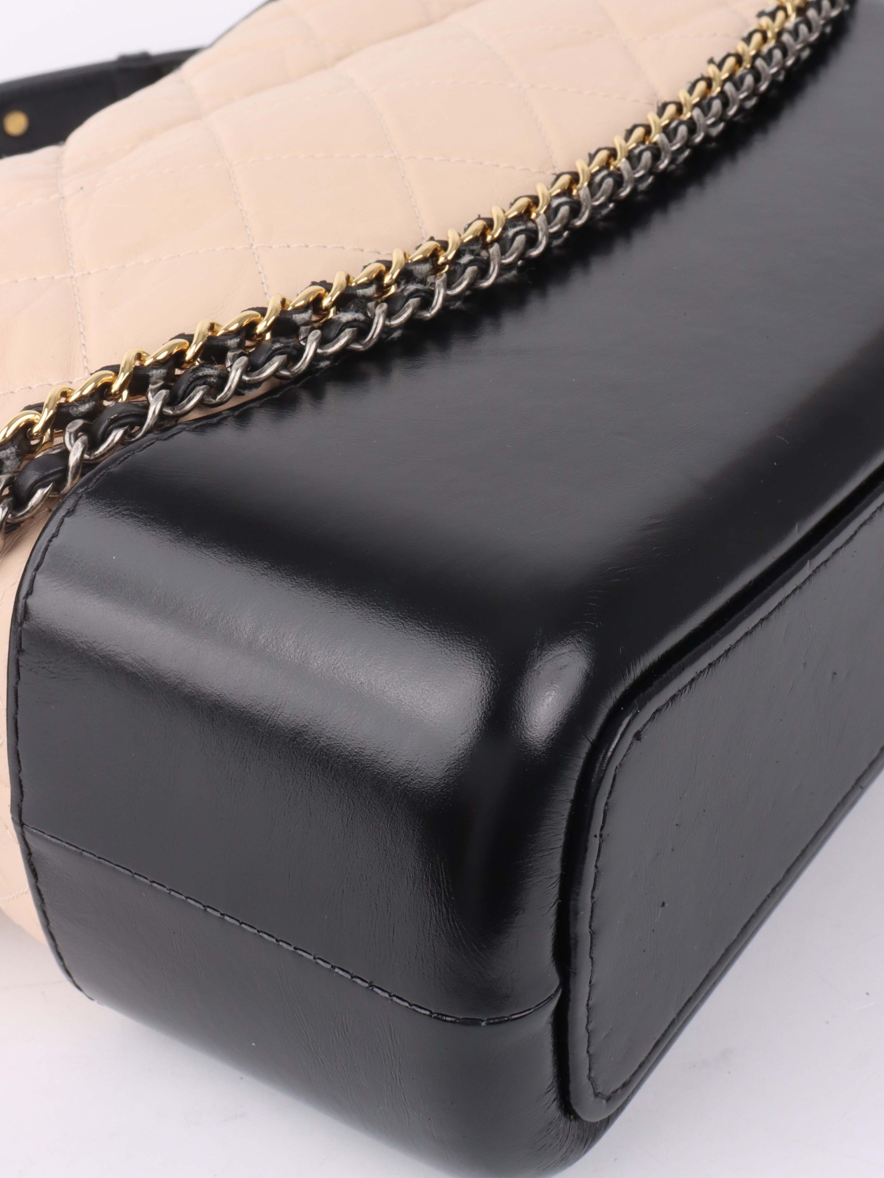 Chanel Medium Gabrielle Shoulder Bag in Black & Beige | Luxury Designer Handbag for Women | Perfect for Work, Travel & Evening Events