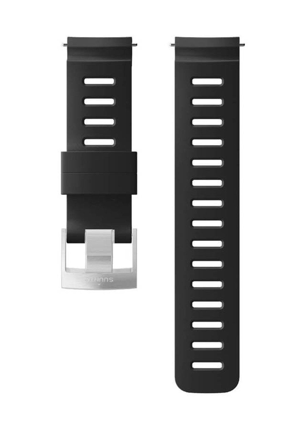 Suunto D5 Silicone Strap Kit (Medium) - Black/Steel Replacement Band for Scuba Diving & Water Sports