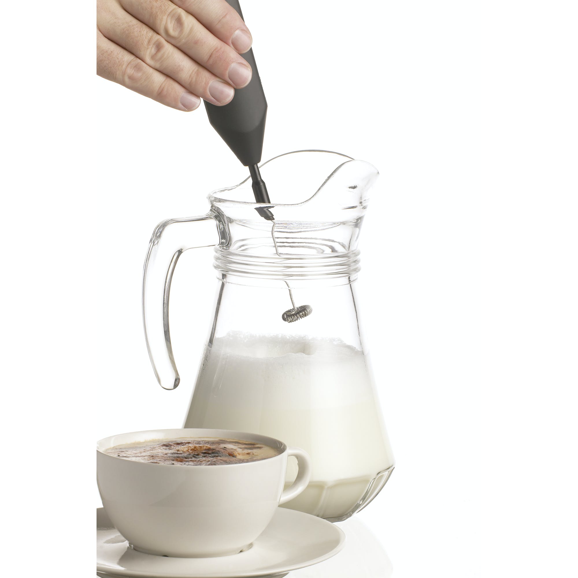 Le'Xpress Milk Frother - Electric Handheld Foam Maker for Coffee, Latte & Cappuccino - Perfect for Home, Office & Cafe Use