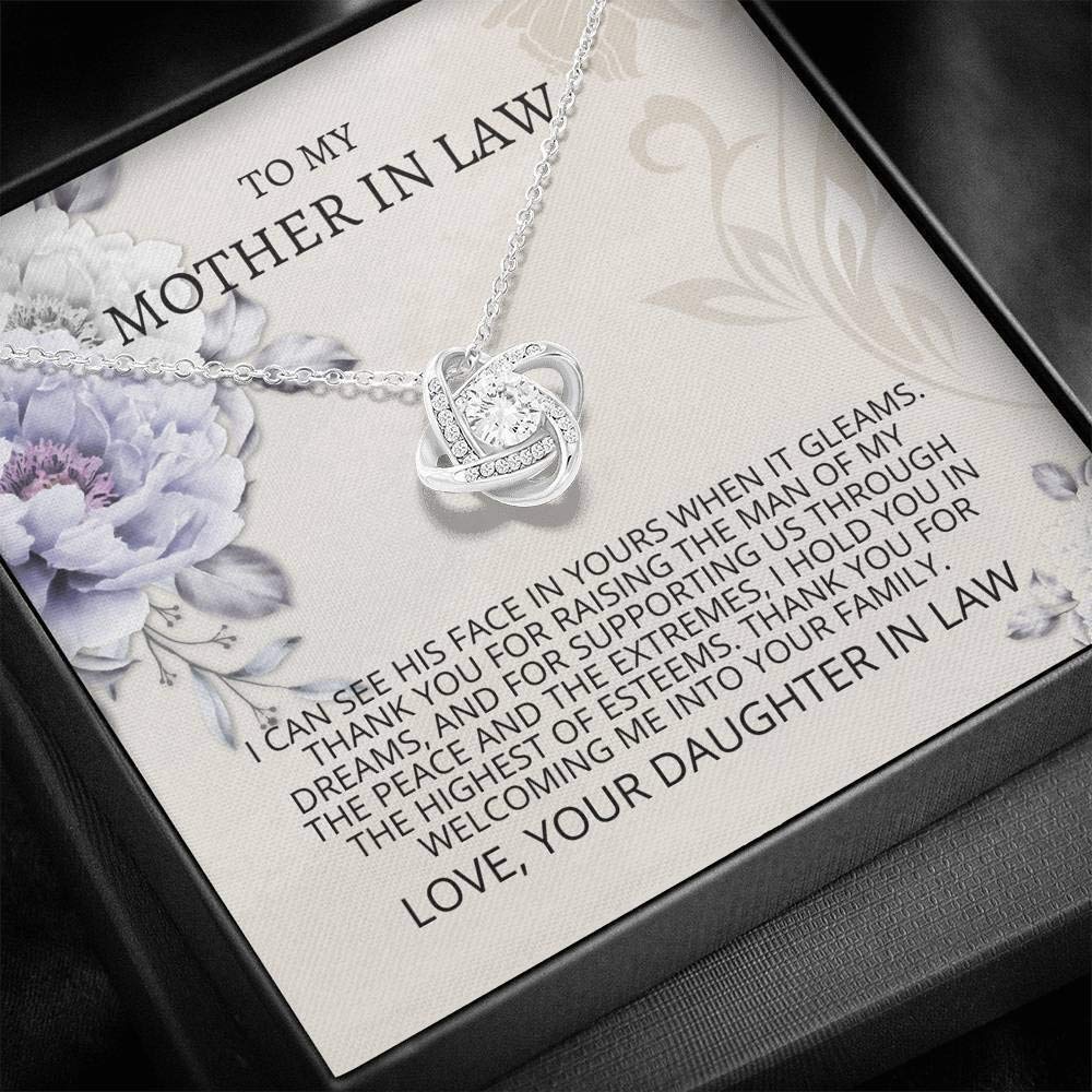 Love Knot Necklace for Mother-in-Law - Perfect Mom Gift for Wedding & Mother's Day
