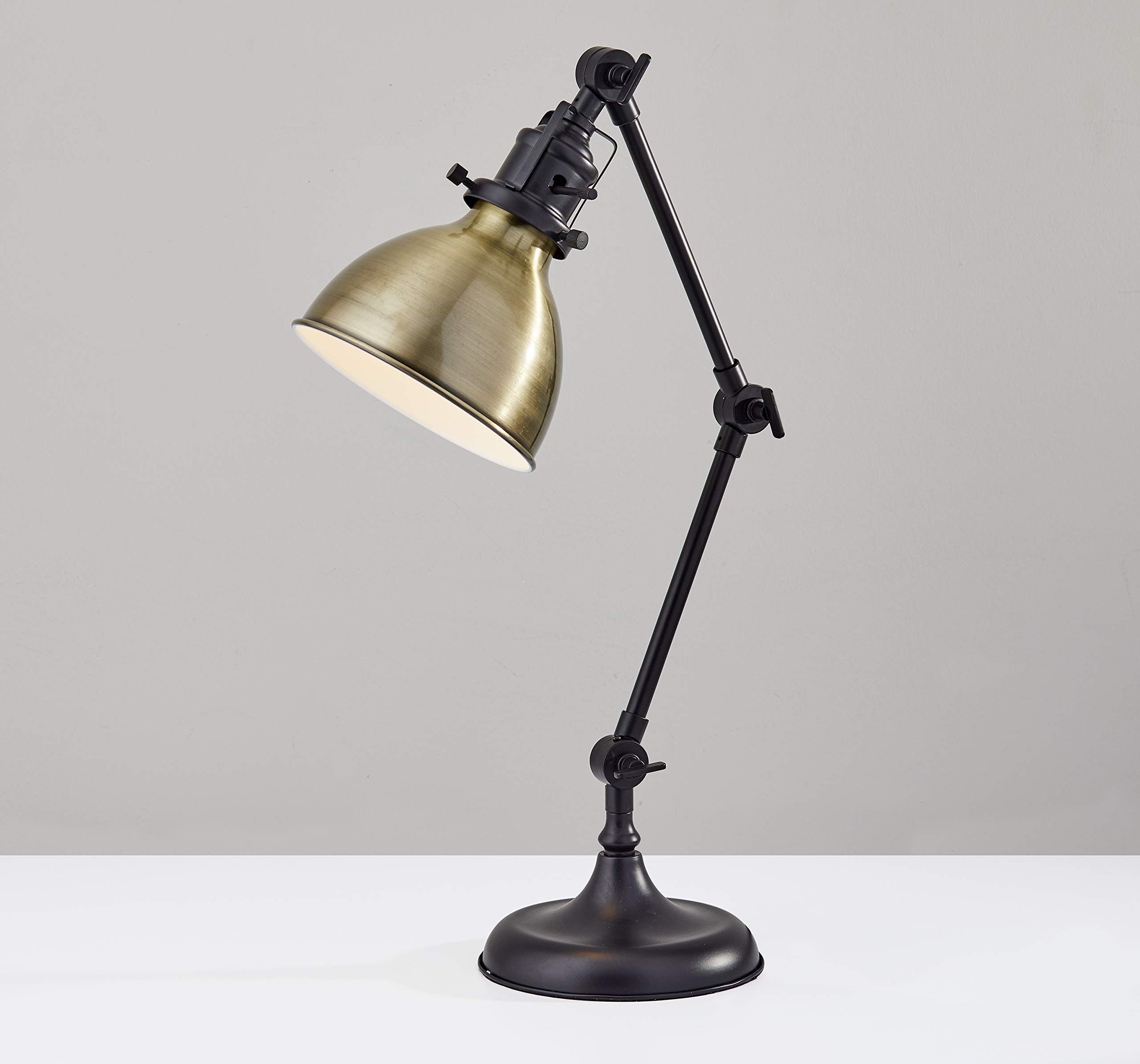 Adesso 3908-26 60-Inch Adjustable Black Desk Lamp with Flexible Gooseneck - Perfect for Home Office, Study, Reading & Workspace Lighting