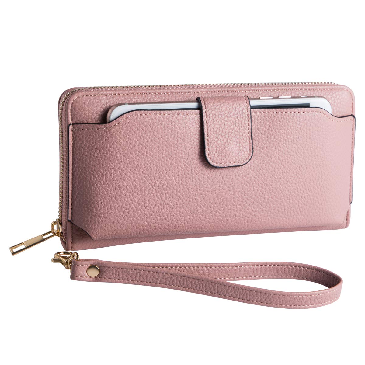 Women's Wristlet Wallet with Phone Holder - Zip Around Crossbody Handbag for iPhone & Cards - Perfect for Shopping, Travel & Everyday Use