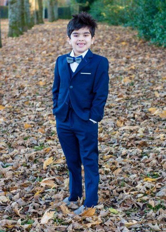 Cavani Boys Jefferson 3-Piece Navy Slim Fit Suit Set - Formal Wear for Weddings, School Dances & Special Occasions