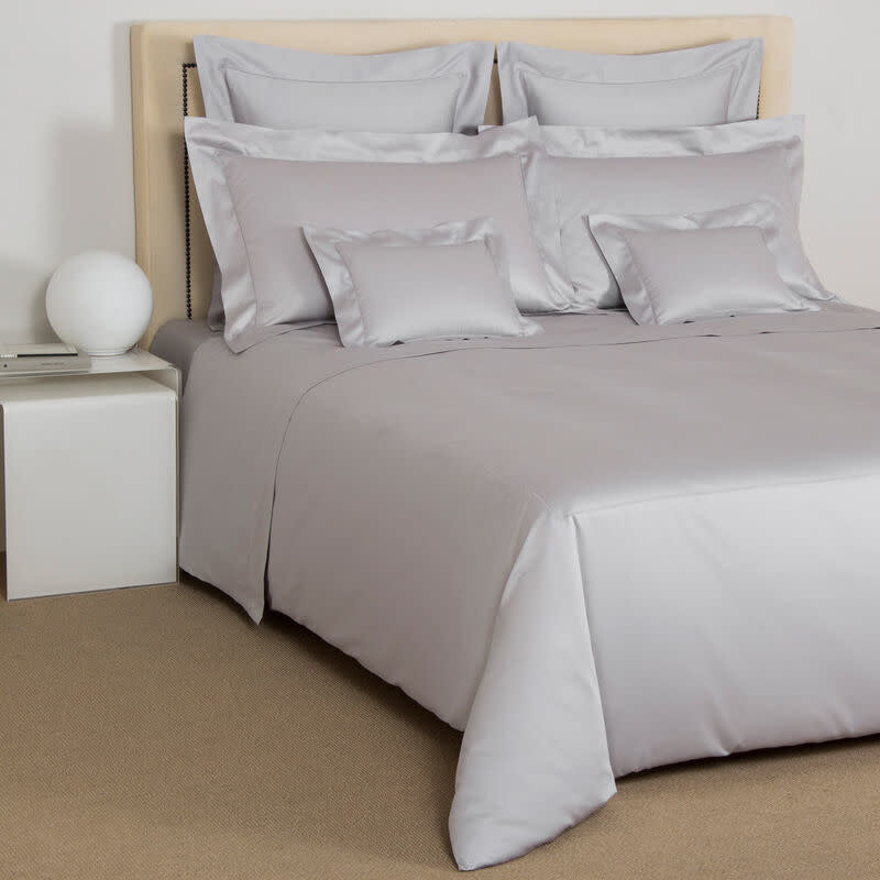 Frette Single Ajour Queen Duvet Cover - Luxury Grey Cliff Bedding Set for Hotel-Style Comfort | Perfect for Master Bedrooms & Guest Rooms