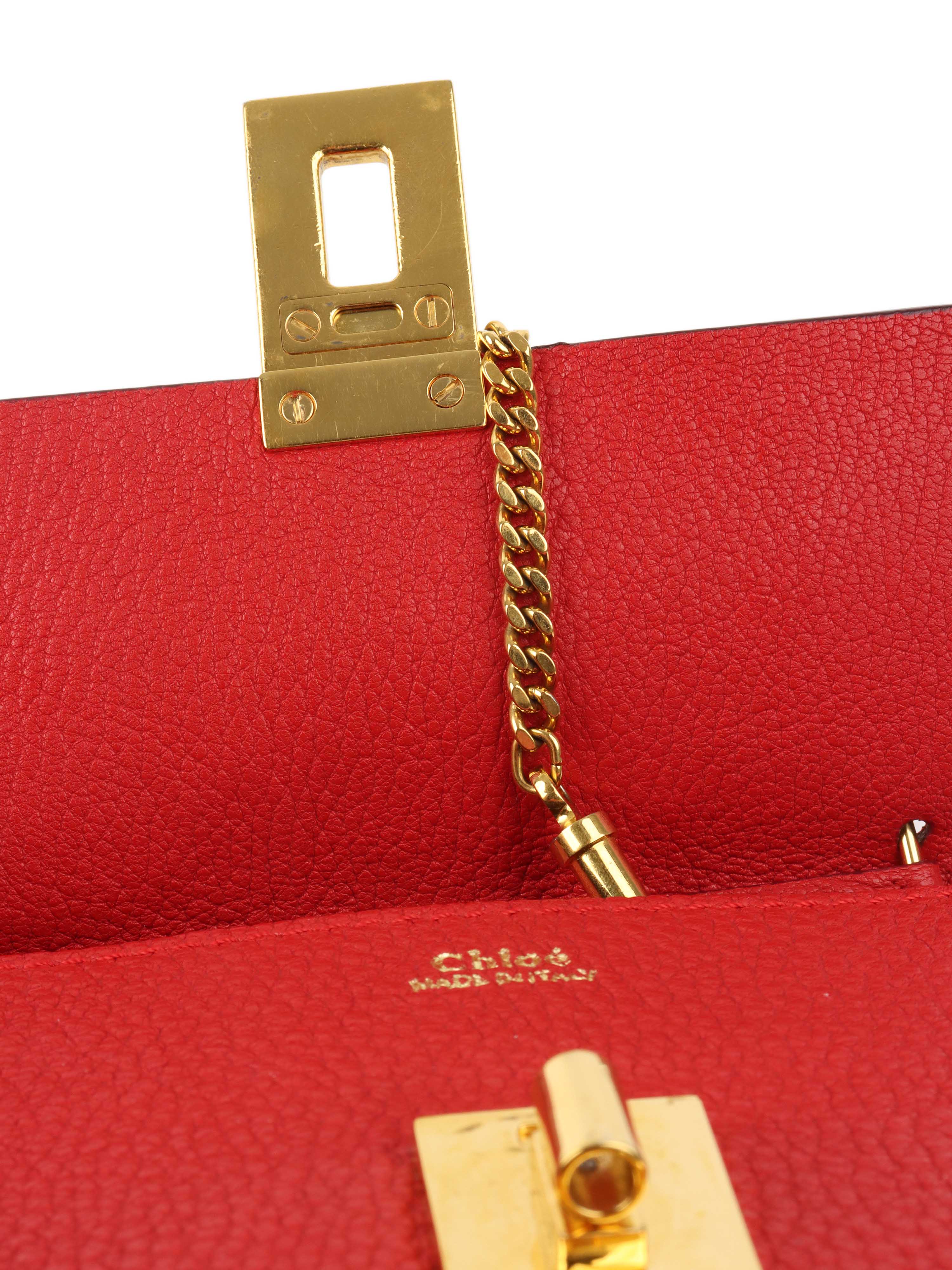 Chloe Red Leather Shoulder Bag for Women - Fashionable Crossbody Purse for Work, Travel & Evening Out
