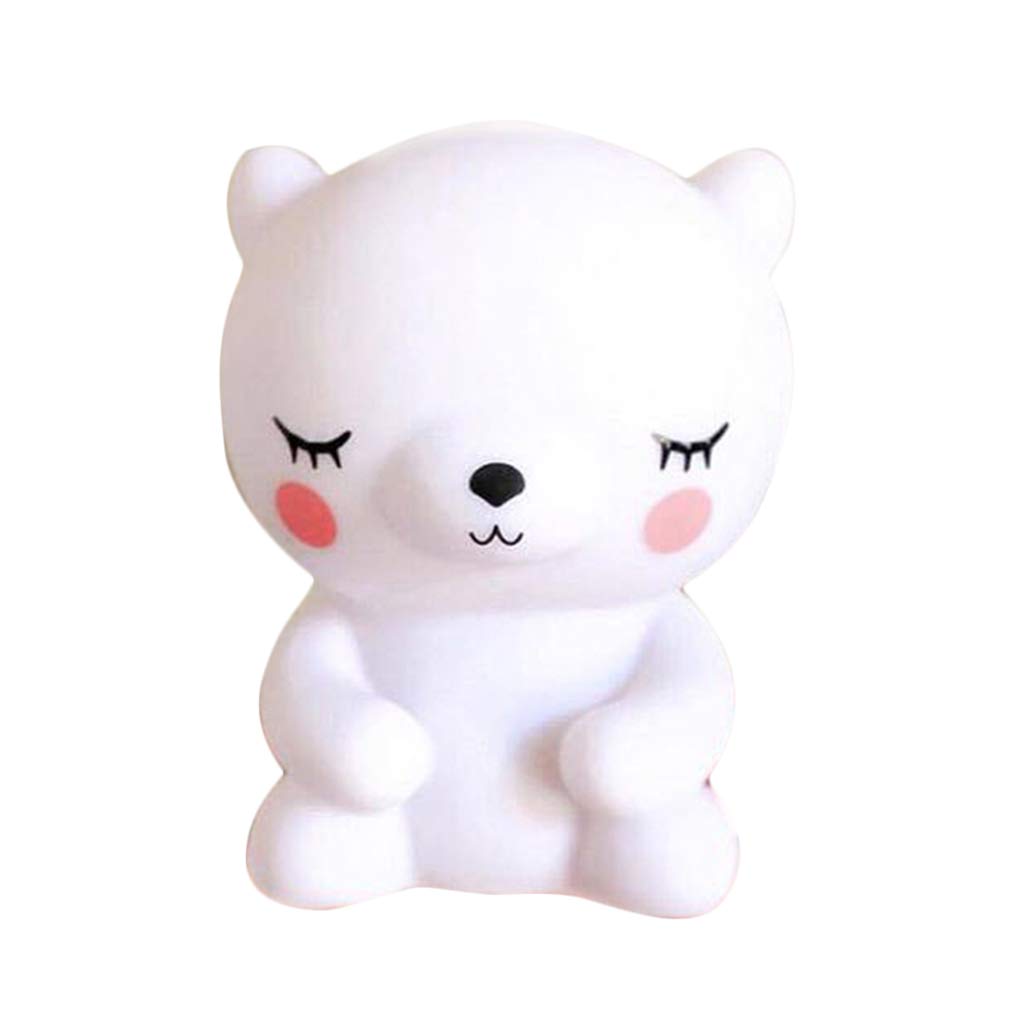 Panda LED Night Light - Cute Animal Cartoon Night Lamp for Kids Room, Baby Nursery, Bedside & Living Room Decor | Dimmable Children's Gift (White) | Perfect for Bedtime Stories & Nighttime Comfort