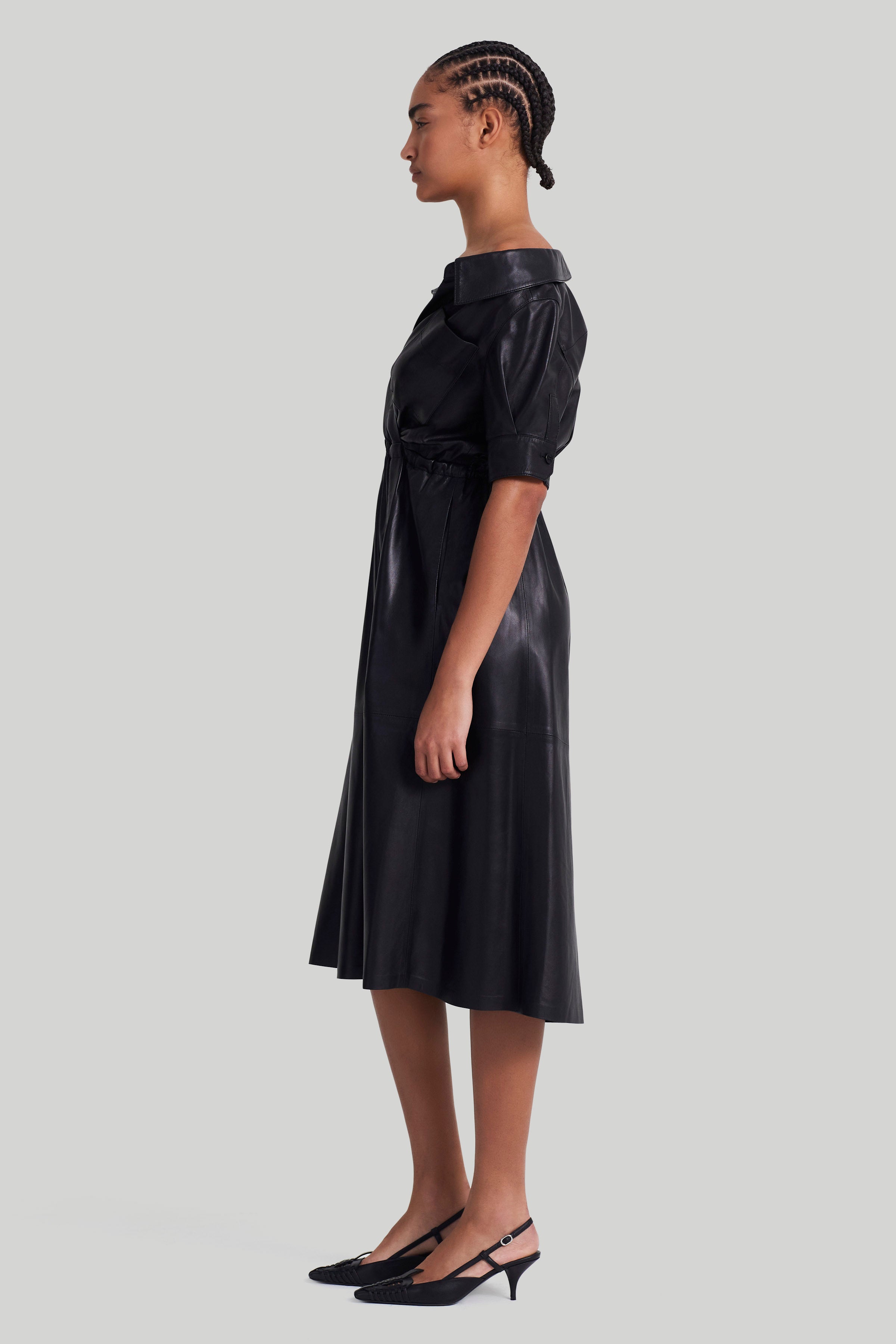 Lydia Black Leather Dress for Women - Stylish & Elegant Outfit for Parties, Dates & Special Occasions