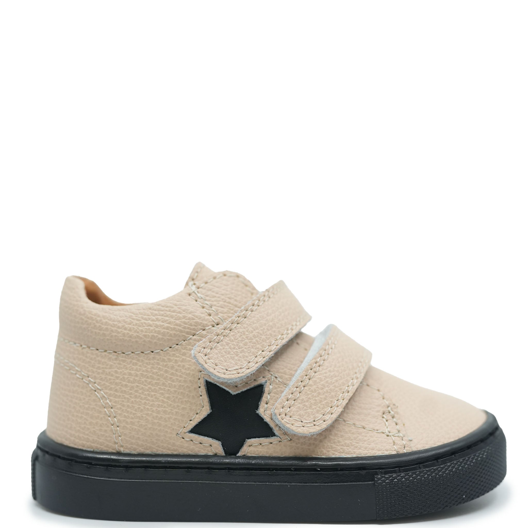 Atlanta Mocassin Blush Star Velcro Baby Sneakers - Soft Leather First Walkers for Boys & Girls - Perfect for Everyday Wear & Special Occasions