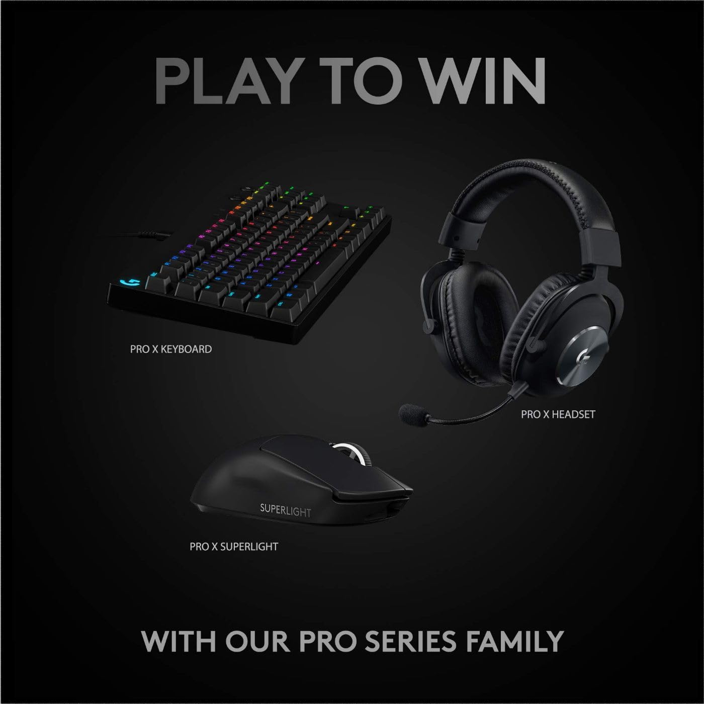 Logitech G PRO X SUPERLIGHT Wireless Gaming Mouse - Ultra-Lightweight 63g Design, HERO 25K Sensor with 25,600 DPI, 5 Programmable Buttons, 70-Hour Battery Life - Compatible with PC & Mac (Black) | Perfect for Esports, FPS, and Competitive Gaming