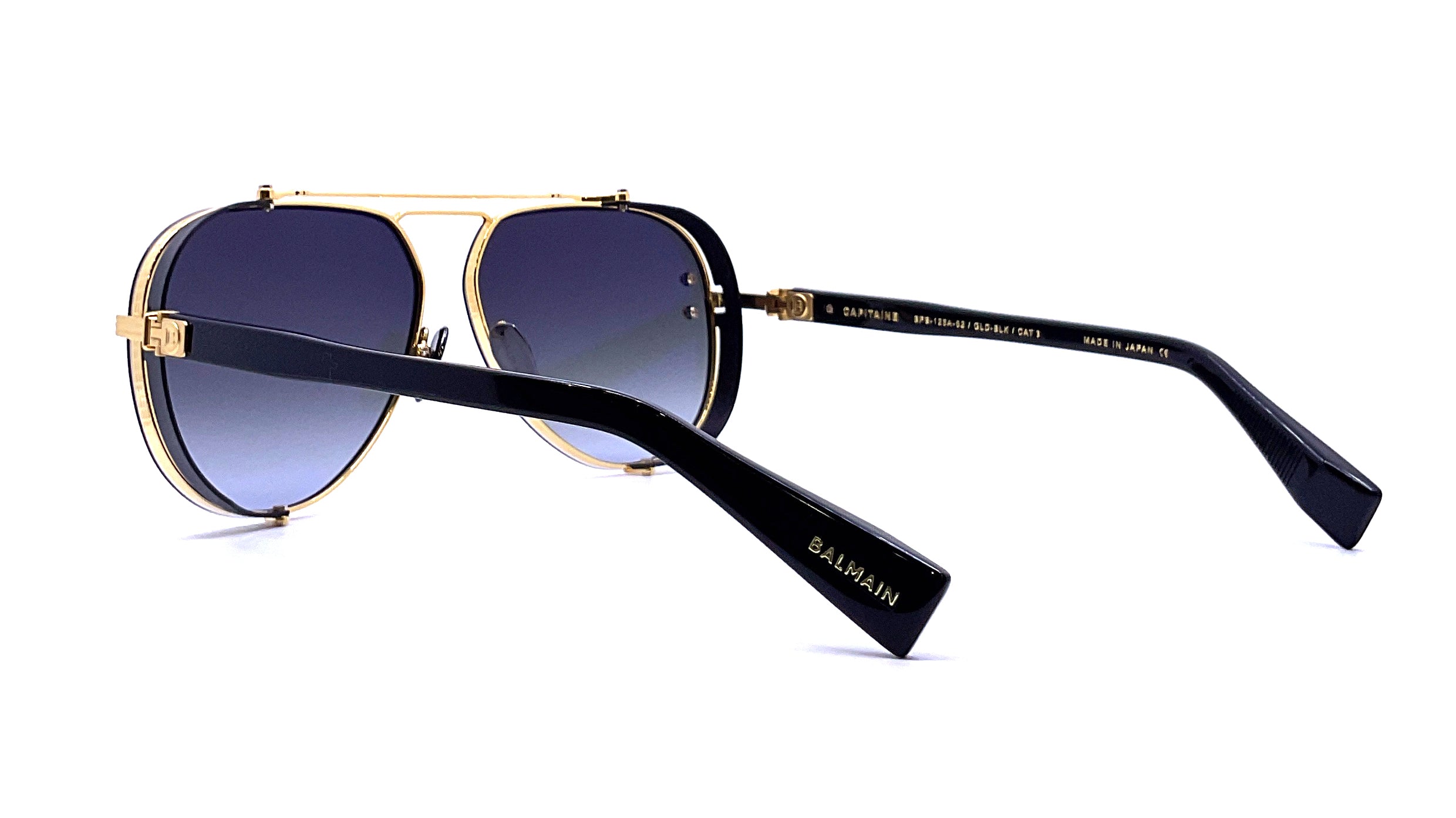 Balmain Capitaine Gold & Black Sunglasses – Luxury Designer Shades for Men & Women – Perfect for Outdoor Activities, Travel, and Fashion Statements