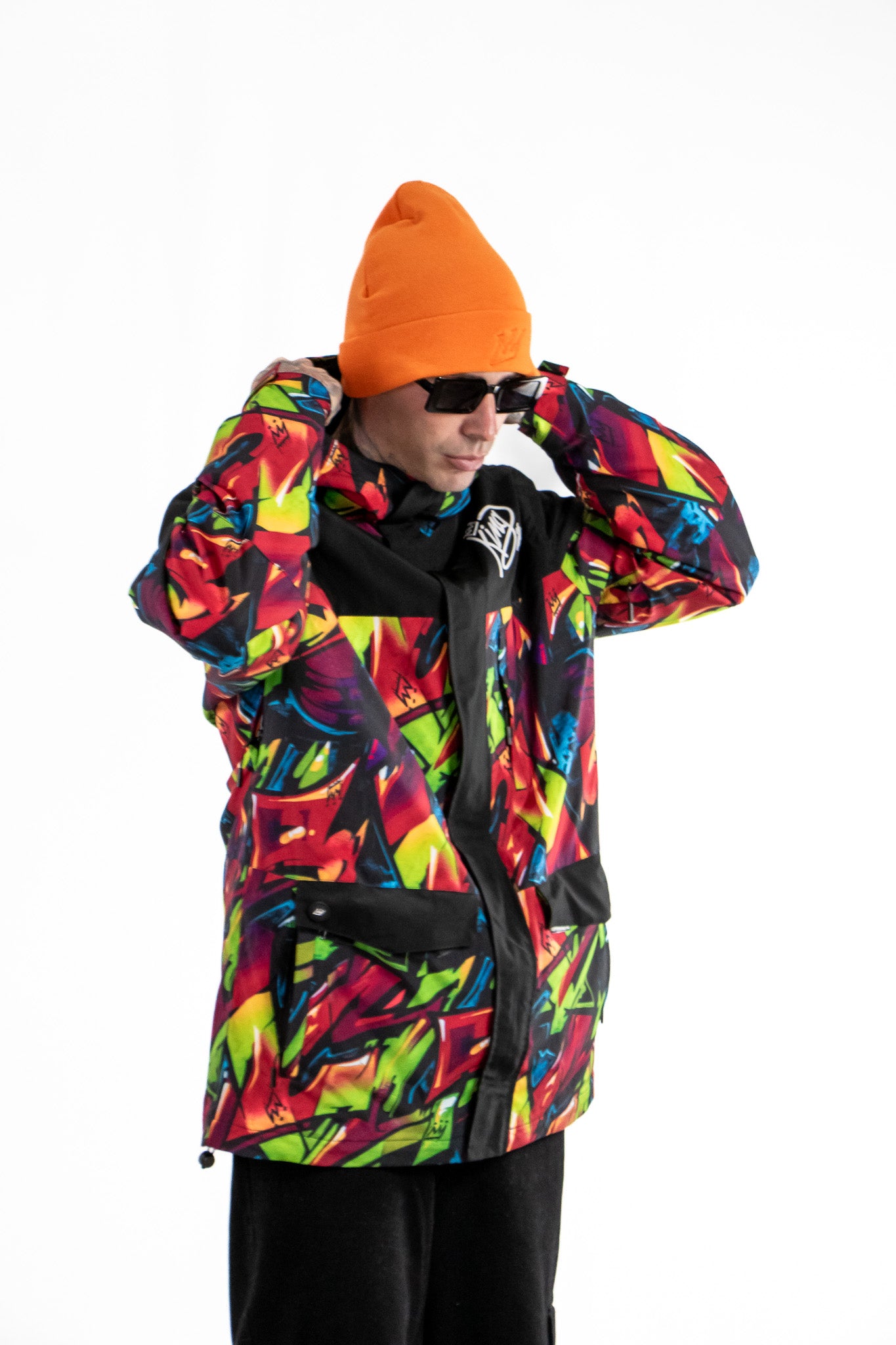 King of Art Snow Jacket - Premium Imported Winter Coat with Nerf Print, 10K Warmth - Perfect for Skiing, Snowboarding & Outdoor Winter Activities