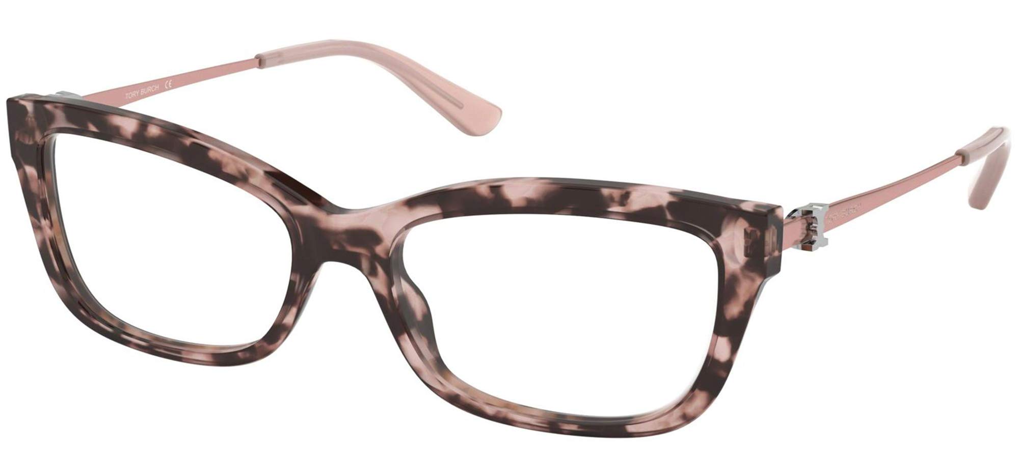 Tory Burch TY2099 Eyeglass Frames 1726-53 - Blush Tortoise | Lightweight Acetate Women's Eyeglasses | Perfect for Work, Reading & Everyday Wear