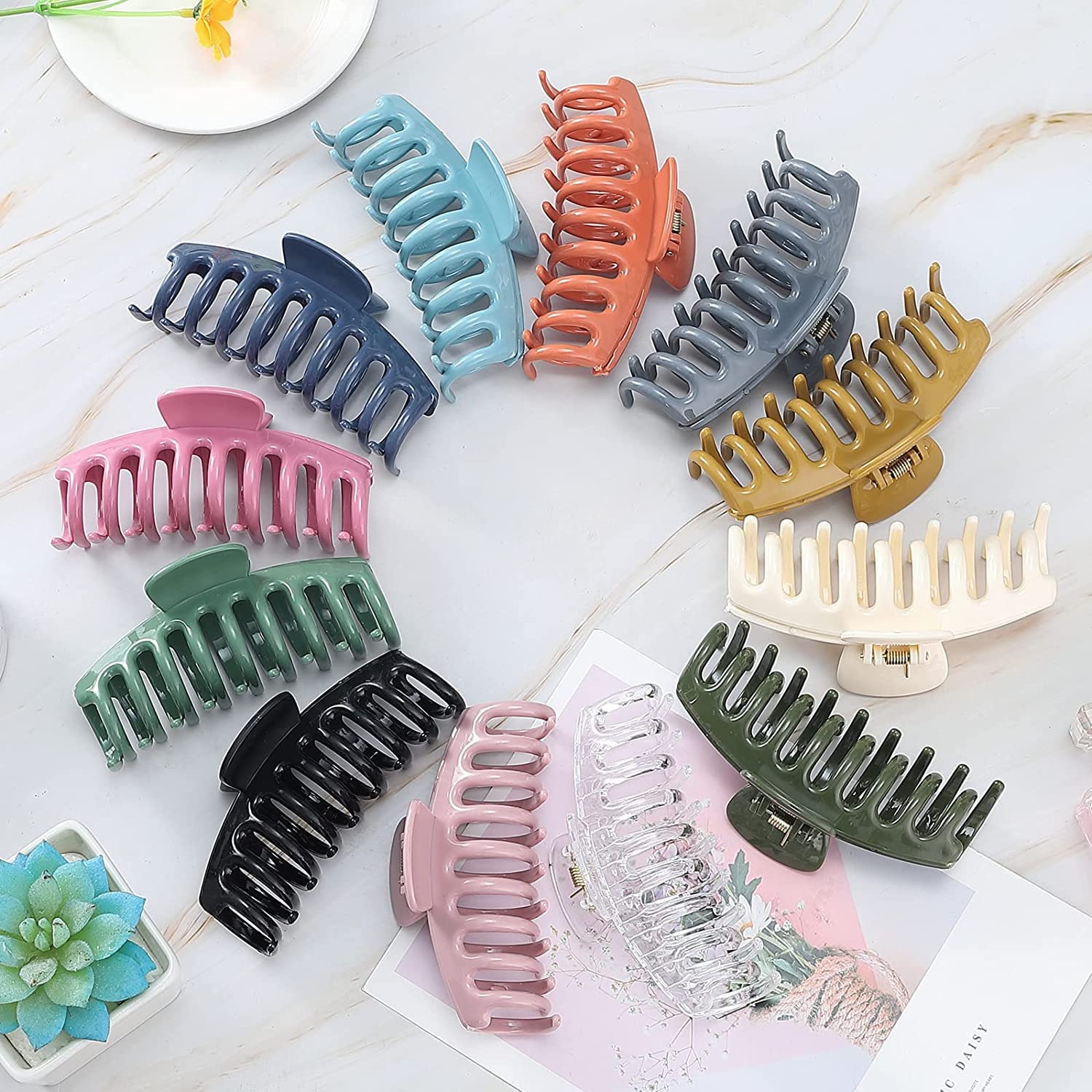 Stylish Acrylic Large Hair Clips for Women - 4