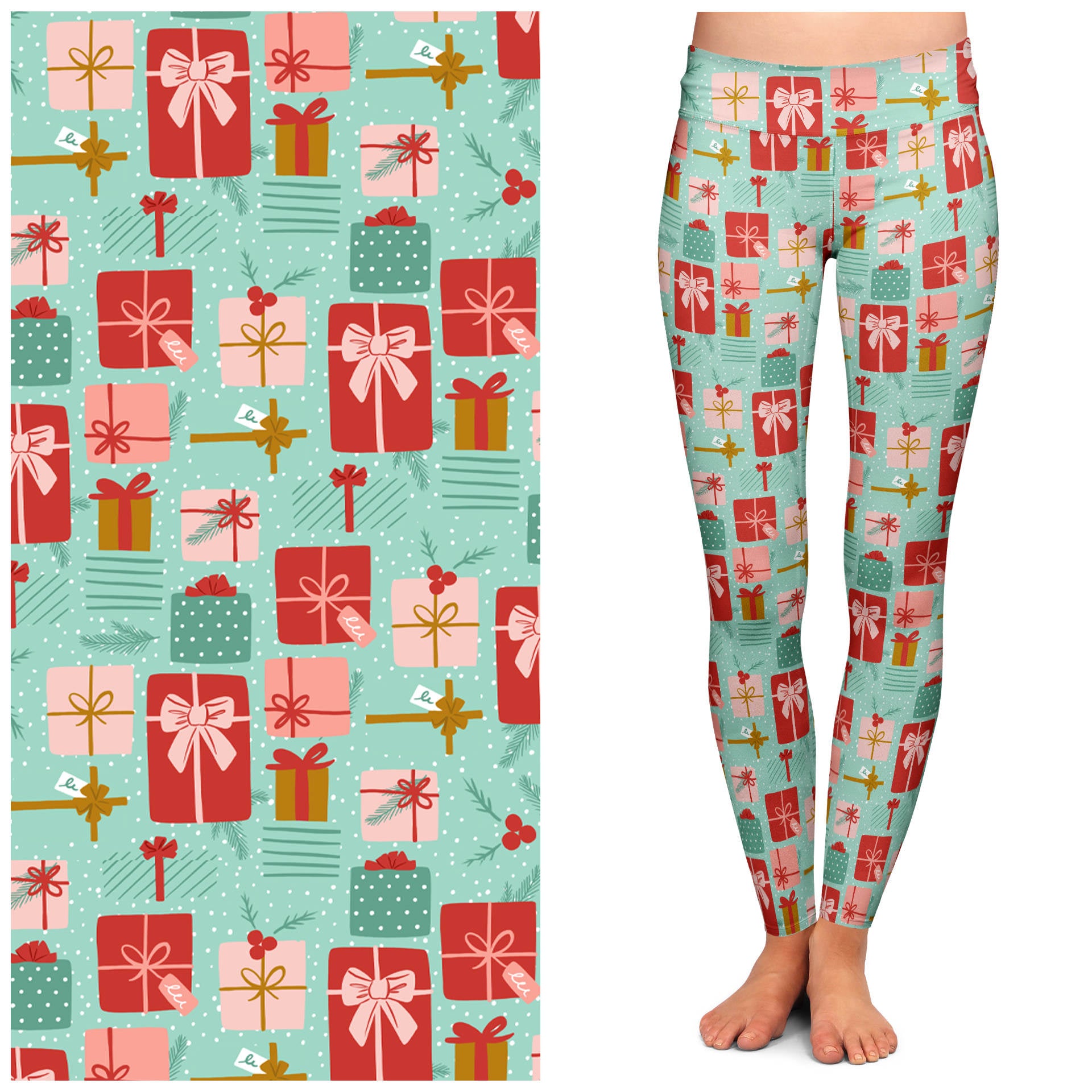 Buttery Soft High Waist Leggings for Women - All Wrapped Up by Lipstick & Chrome | Yoga, Workout & Lounge Wear