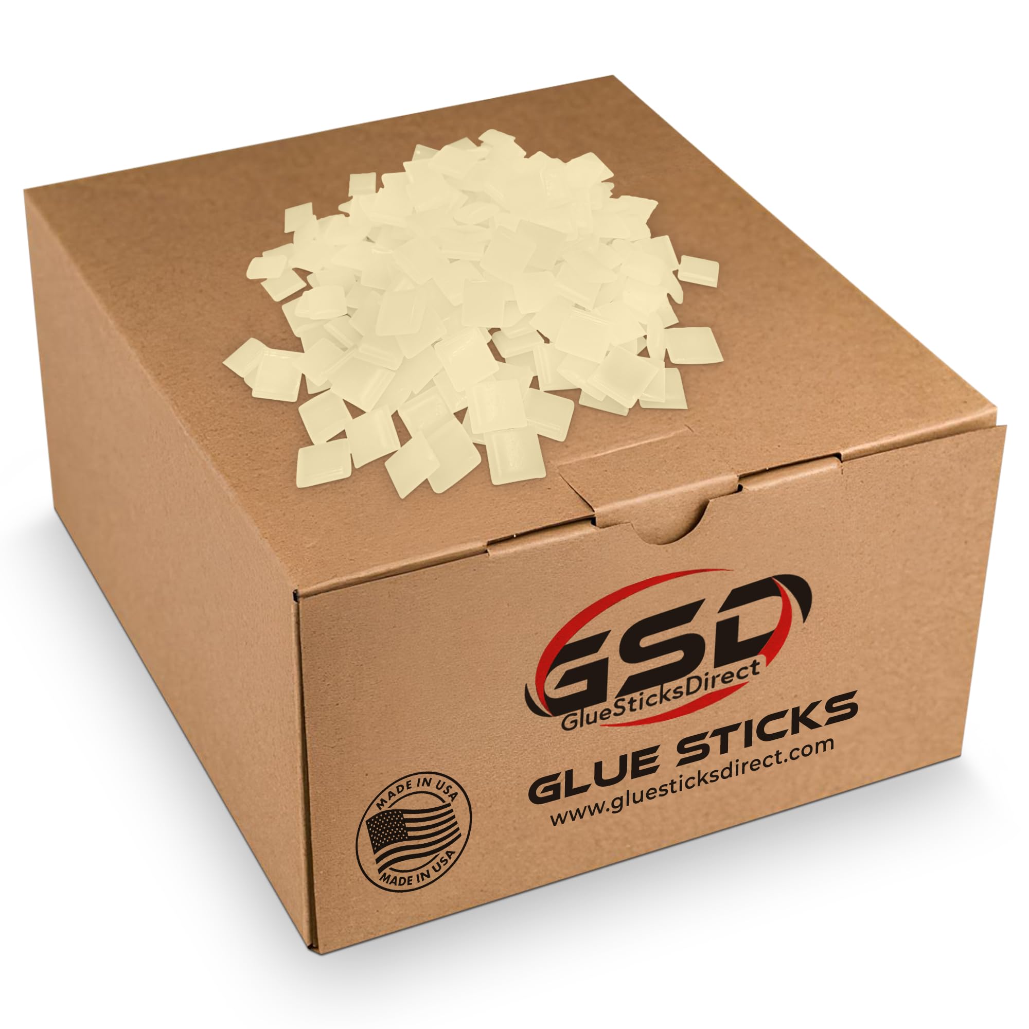 HM-056 Hot Melt Glue Chips - 25 lbs Bulk Fast Setting Adhesive for Wood, Paper, Crafts & DIY Projects - Made in USA - Perfect for Bookbinding, Packaging & Industrial Applications