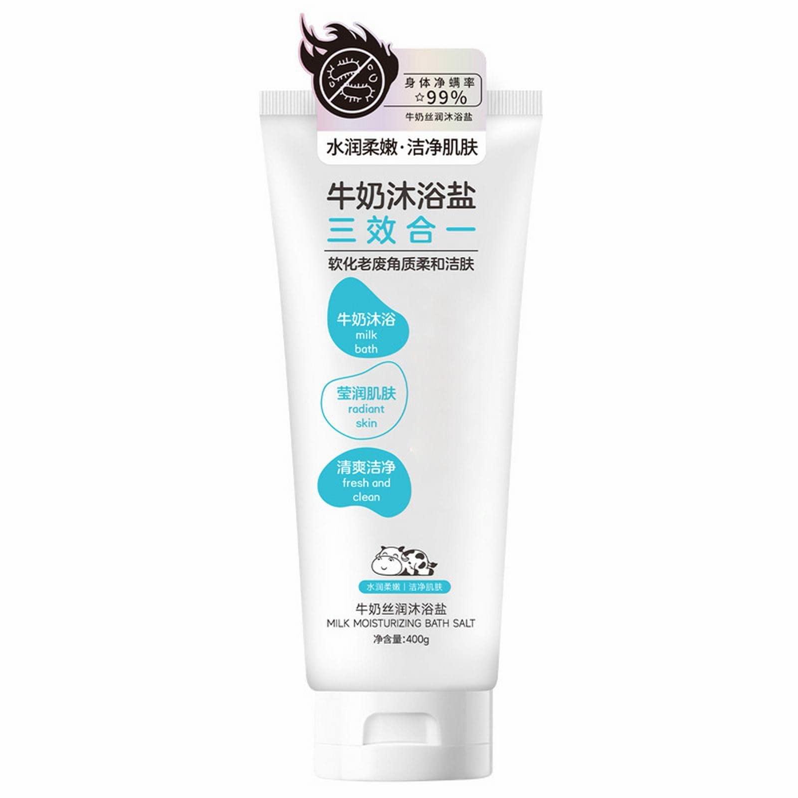 Silky Milk Bath Body Scrub - Exfoliating & Cleansing for Smooth Skin | Natural Body Care for Dry Skin & Keratosis Pilaris | Perfect for Spa Day, Self-Care Routine & Relaxing Bath Time