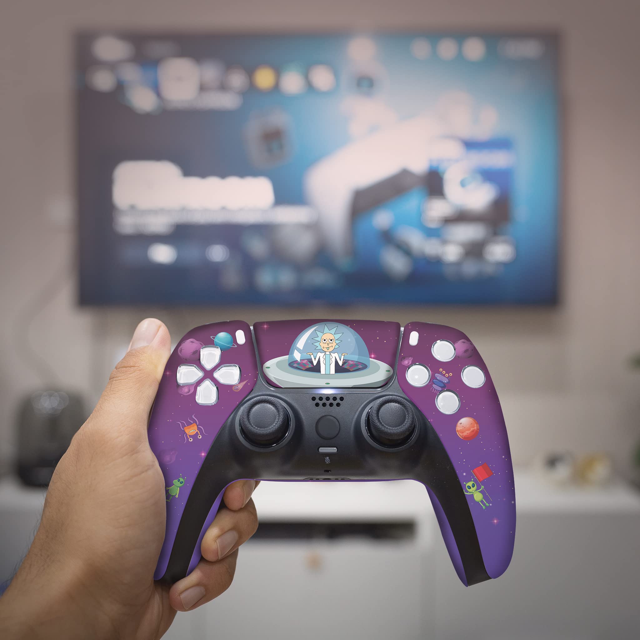 Custom Wireless PS5 Controller for Playstation 5 - Morty & Rick Design | Hydro-Dip Printed Gamepad (Not Just a Skin) | Made in USA | Perfect for Gaming, Collecting & Gift Giving