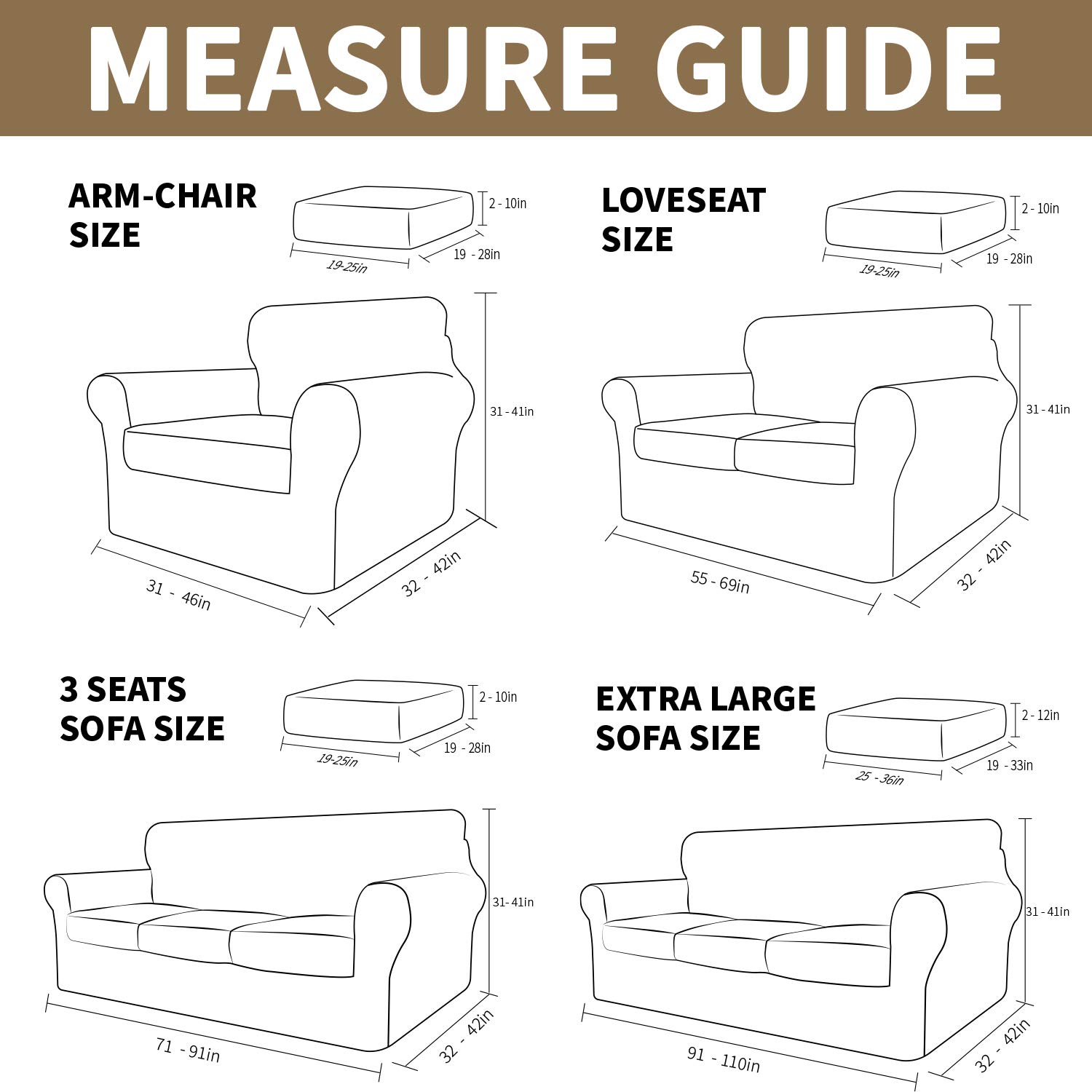 Velvet Plush 2-Piece Stretch Armchair Slipcovers - Super Soft Anti-Slip Elastic Bottom Furniture Protector for Living Room, Pets & Dogs (Camel) | Perfect for Home Decor, Sofa Protection & Pet-Friendly Spaces