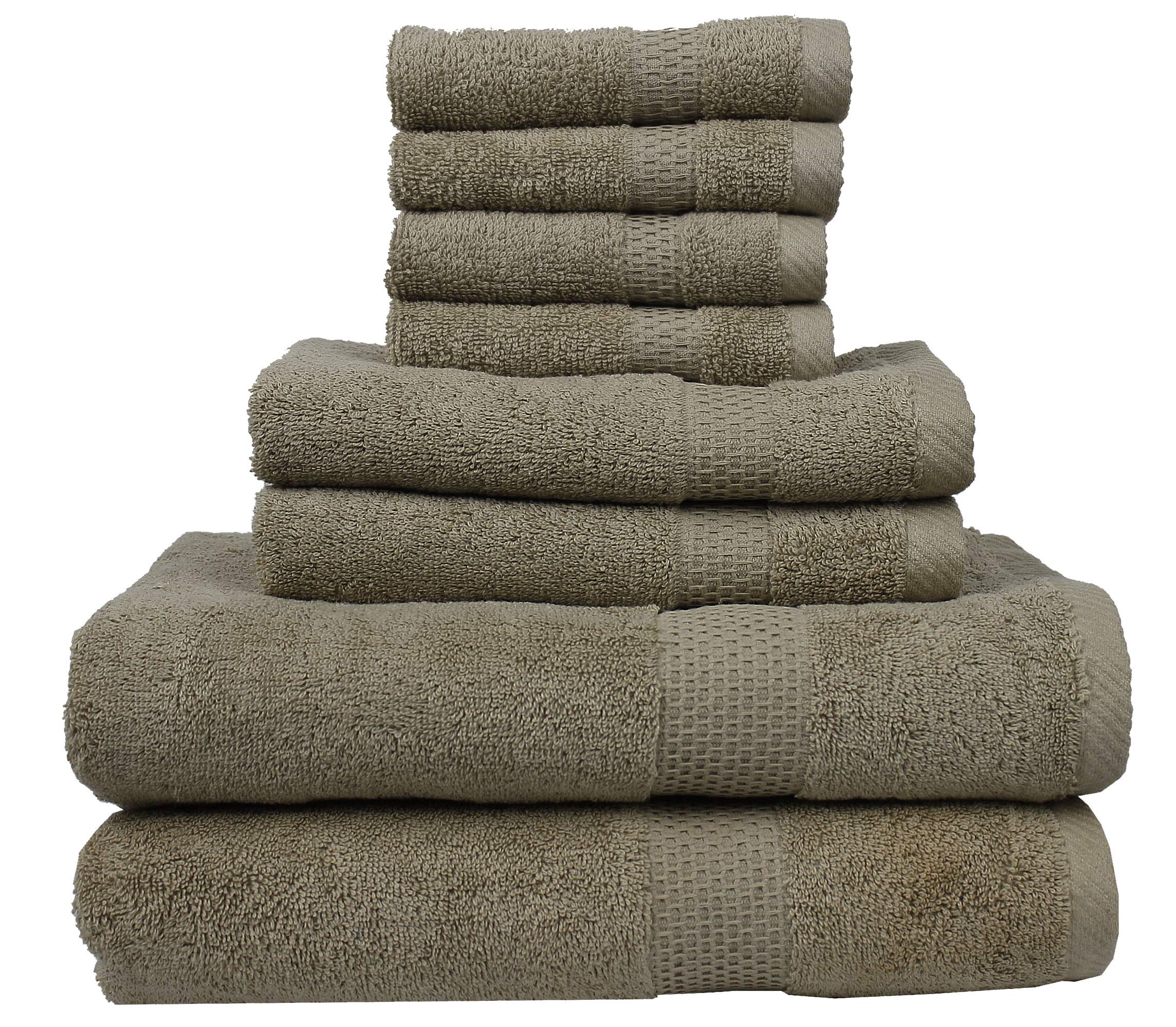 8-Piece Luxury Towel Set - 100% Combed Cotton Bath, Hand & Face Towels | Ultra Soft & Highly Absorbent | Premium Quality for Bathroom, Gym, Spa, Hotel & Travel | Perfect Gift for Home, Guests & Special Occasions | Great for Showers, Beach Trips, Yoga & Relaxation | Ideal for Self-Care, Daily Use & Thoughtful Present Giving