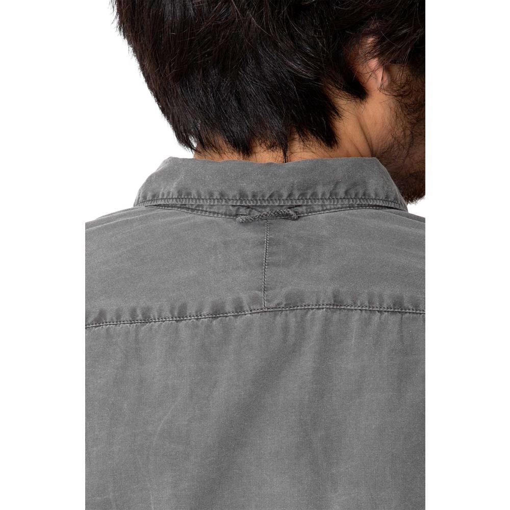 HOBO ARTISAN Long Sleeve Cotton Shirt - Charcoal Broadcloth Dyed for Men | Casual Wear, Outdoor Activities & Work Office Attire