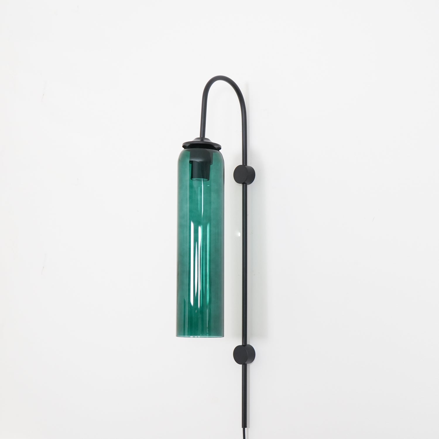 Modern Glass Plug-In Wall Sconce - Elegant Lighting Fixture for Bedroom, Living Room & Hallway Decor