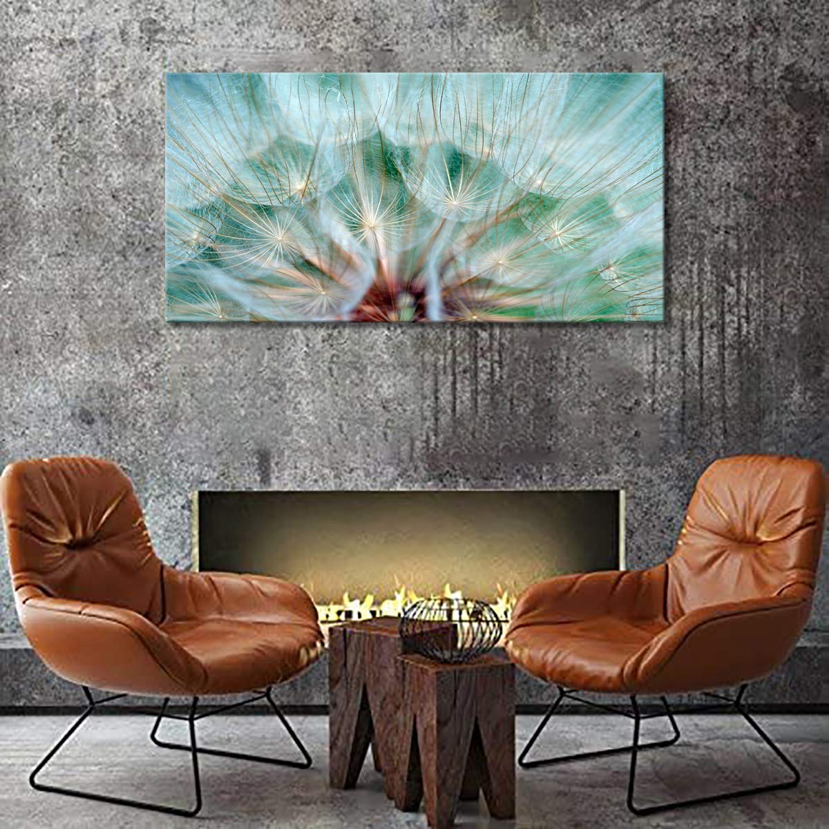 Dandelion Canvas Print 24x48 - Floral Wall Art for Bedroom, Bathroom & Living Room Decor