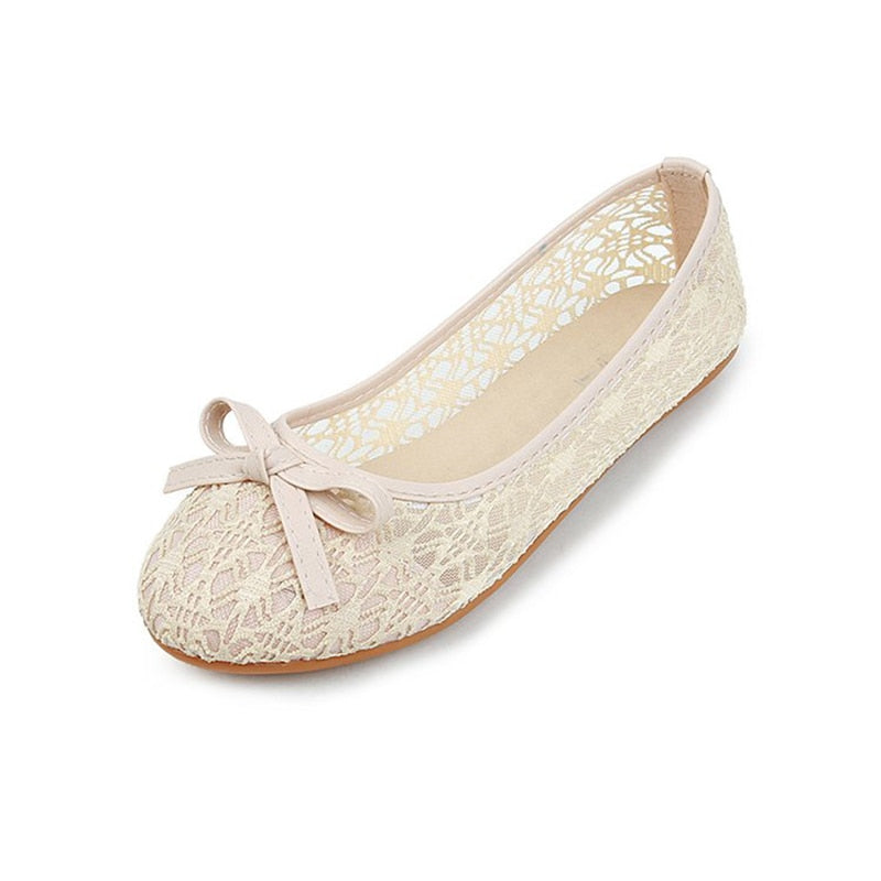 Women's Bow Ballet Flats - Comfortable Slip-On Shoes for Work, Party & Everyday Wear | Elegant & Lightweight Flat Shoes for Women