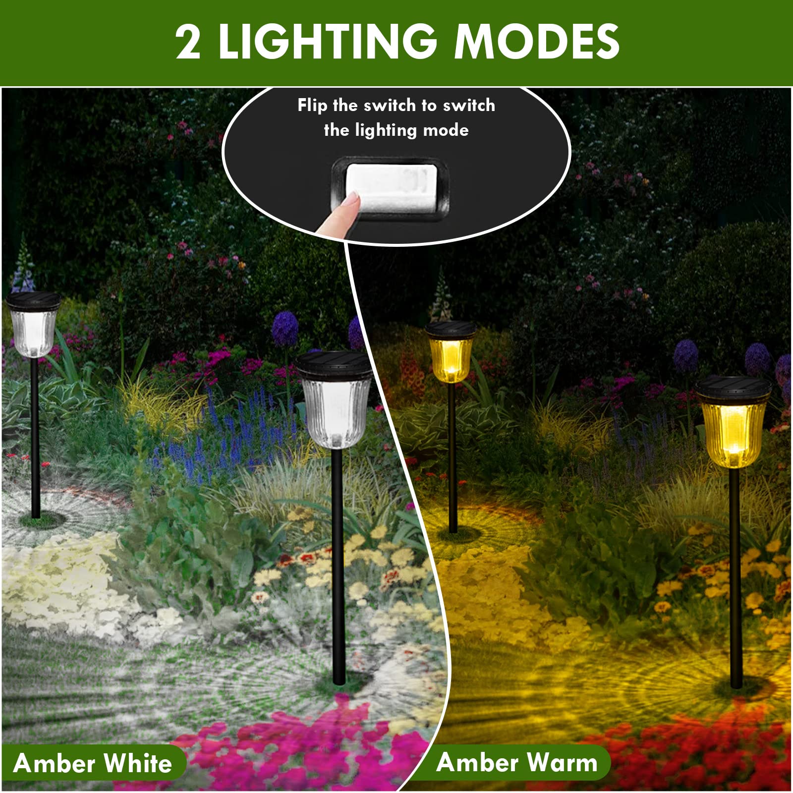 Solar Pathway Lights Outdoor Waterproof IP65 - 200LM Auto On/Off Solar Garden Lights for Yard, Walkway, Driveway & Path | Perfect for Landscape Lighting, Backyard Decor & Nighttime Safety