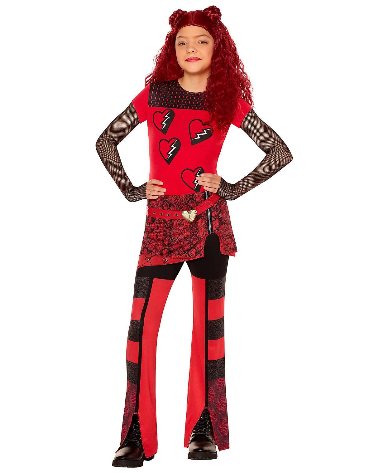 Official Descendants: The Rise of Red Jumpsuit Costume - Spirit Halloween Licensed Red Jumpsuit Outfit for Kids & Teens | Perfect for Halloween, Cosplay, and Themed Parties